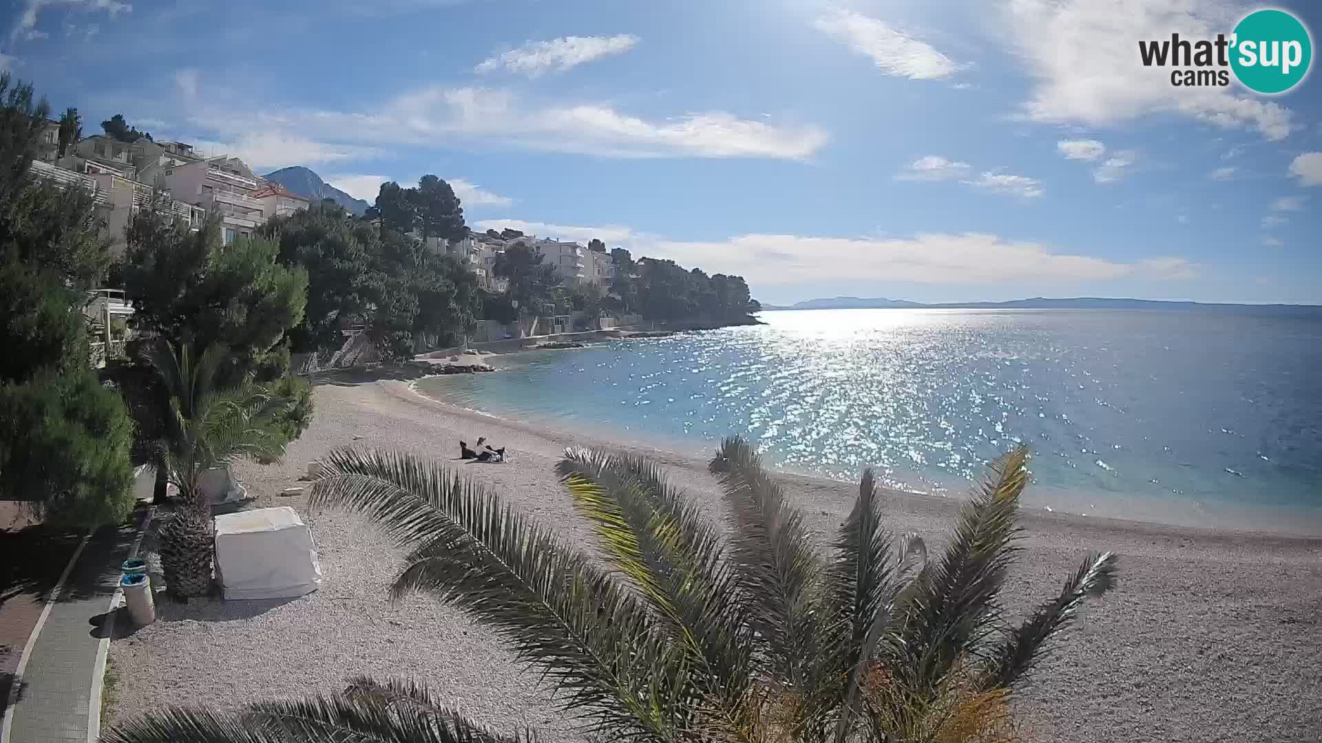 Webcam Playa Lučica Brela – Vista en directo de la costa adriática