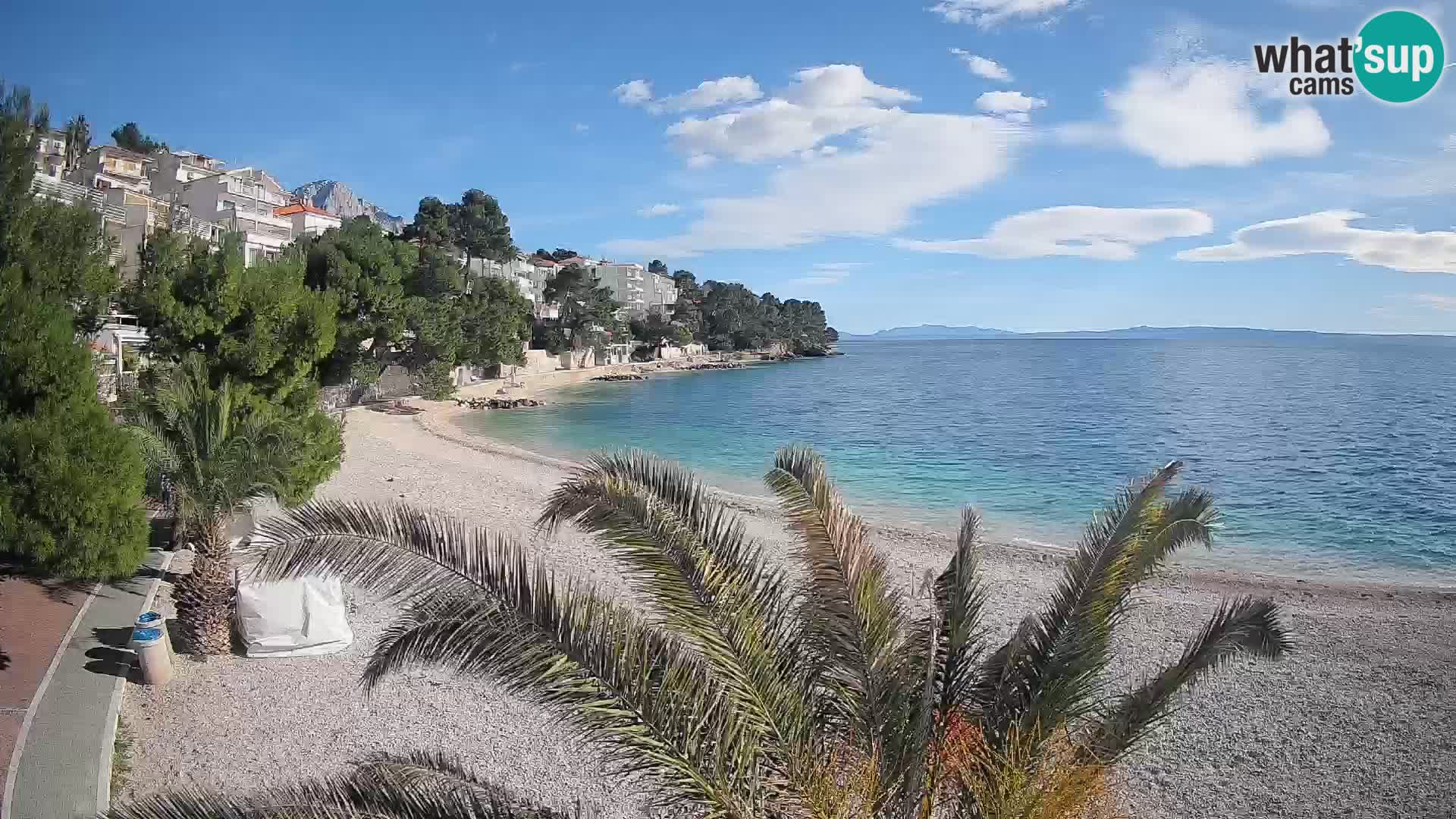 Webcam Lučica Beach Brela – Live View from the Adriatic Coast