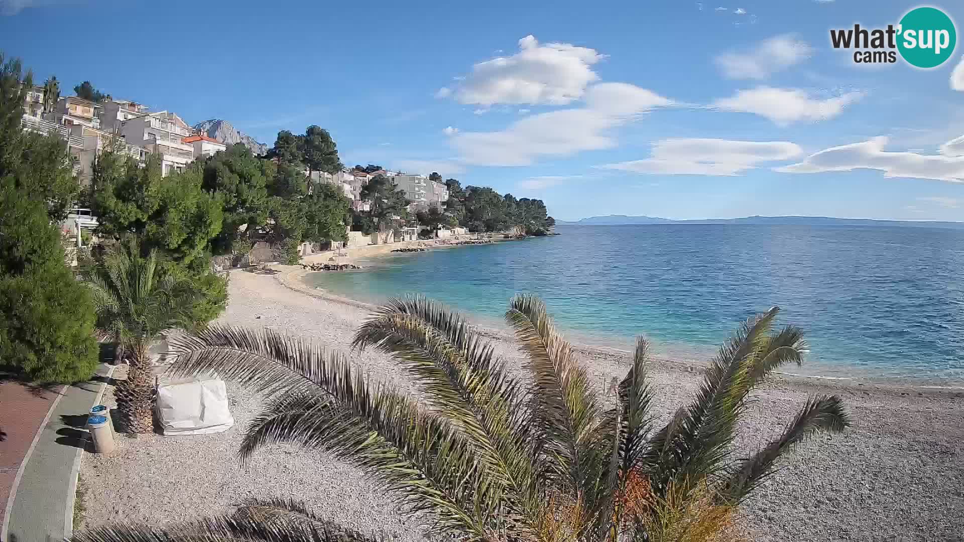 Webcam Lučica Beach Brela – Live View from the Adriatic Coast