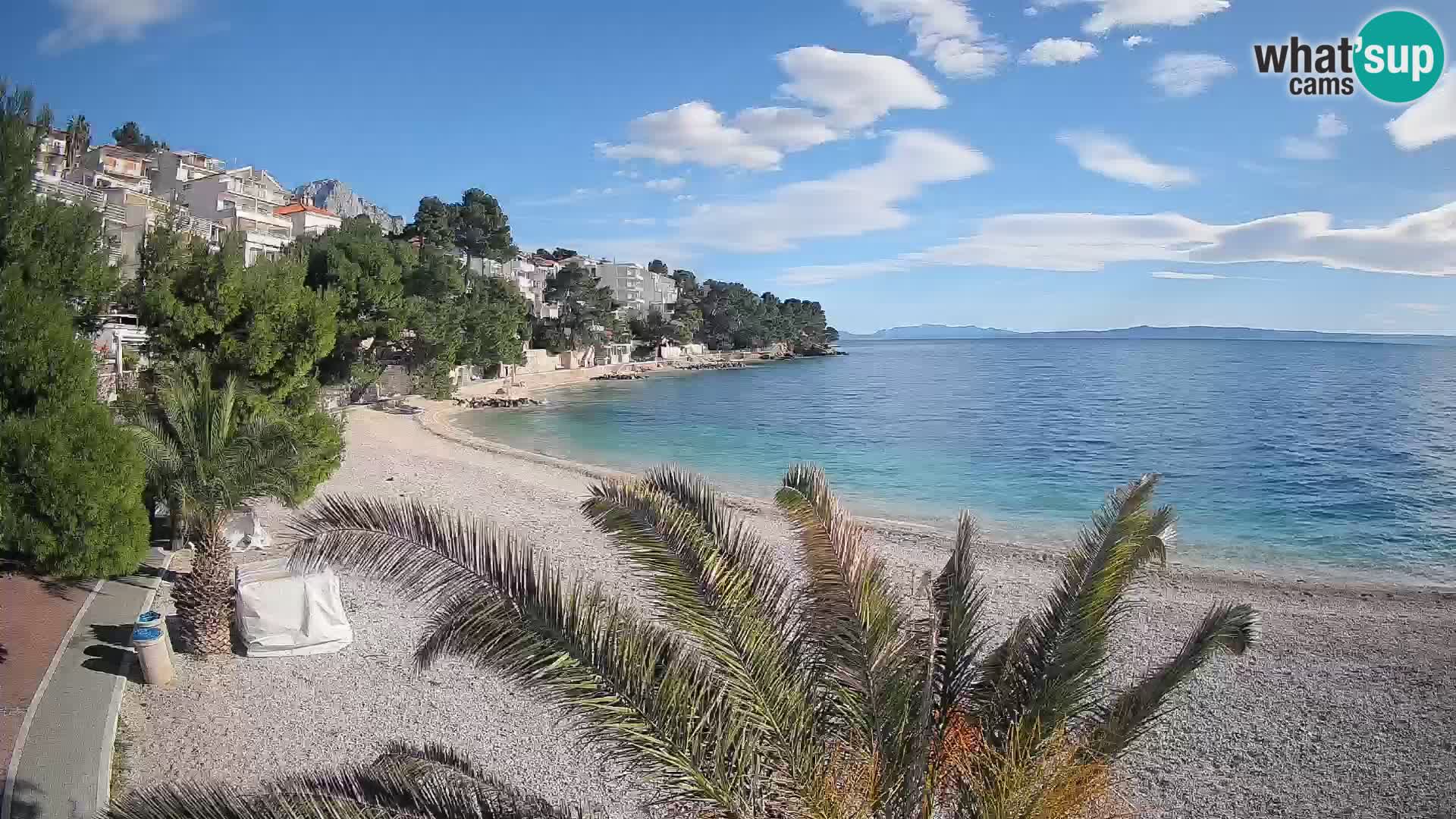 Webcam Lučica Beach Brela – Live View from the Adriatic Coast
