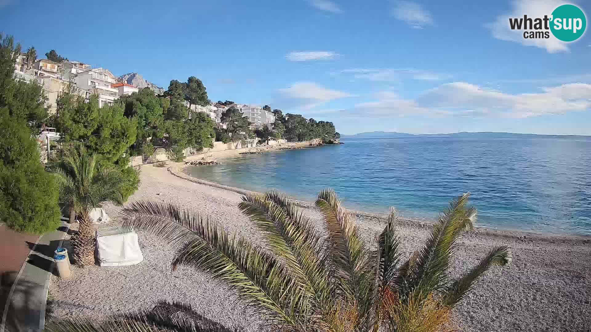 Webcam Lučica Beach Brela – Live View from the Adriatic Coast