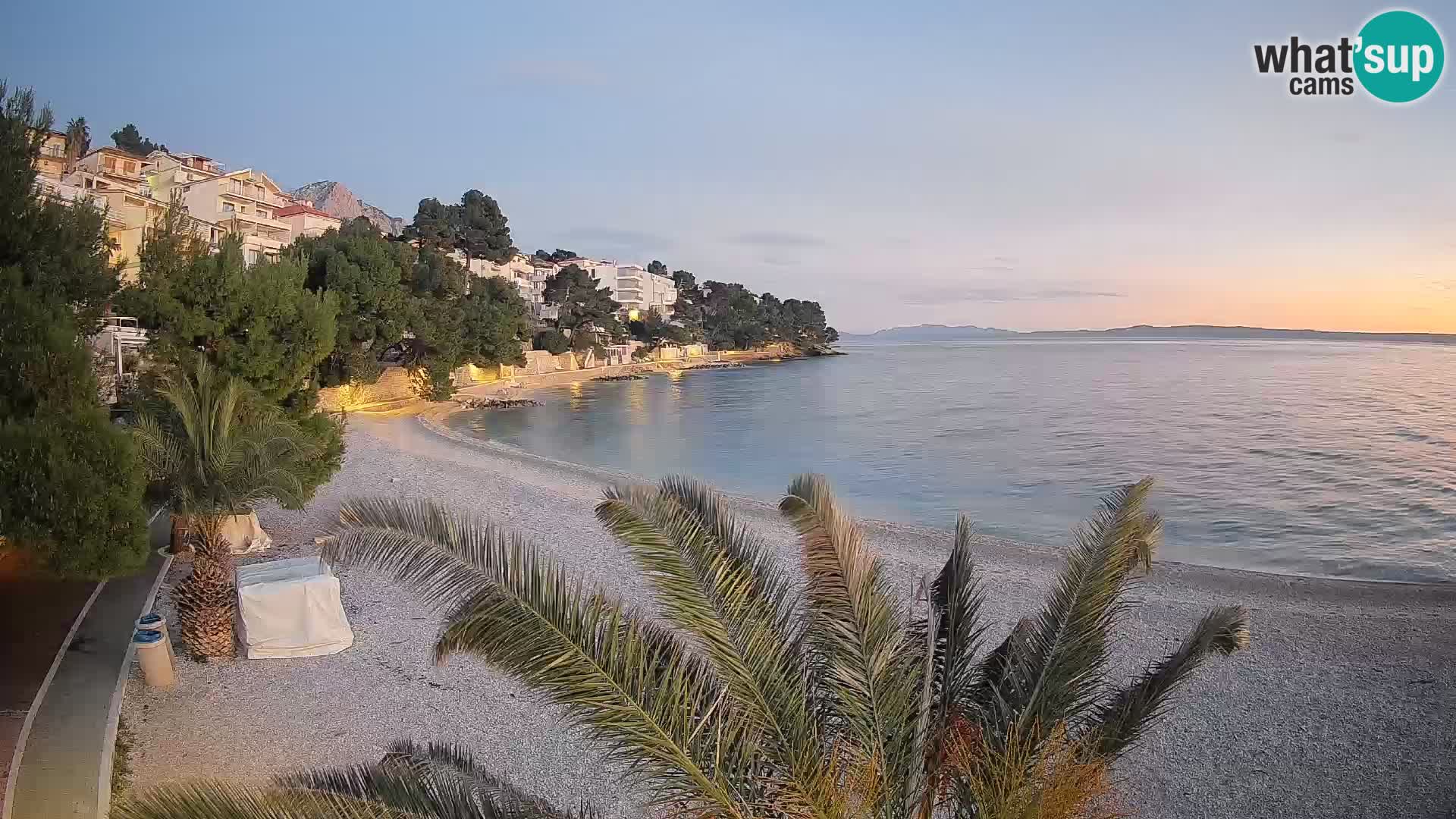 Webcam Playa Lučica Brela – Vista en directo de la costa adriática