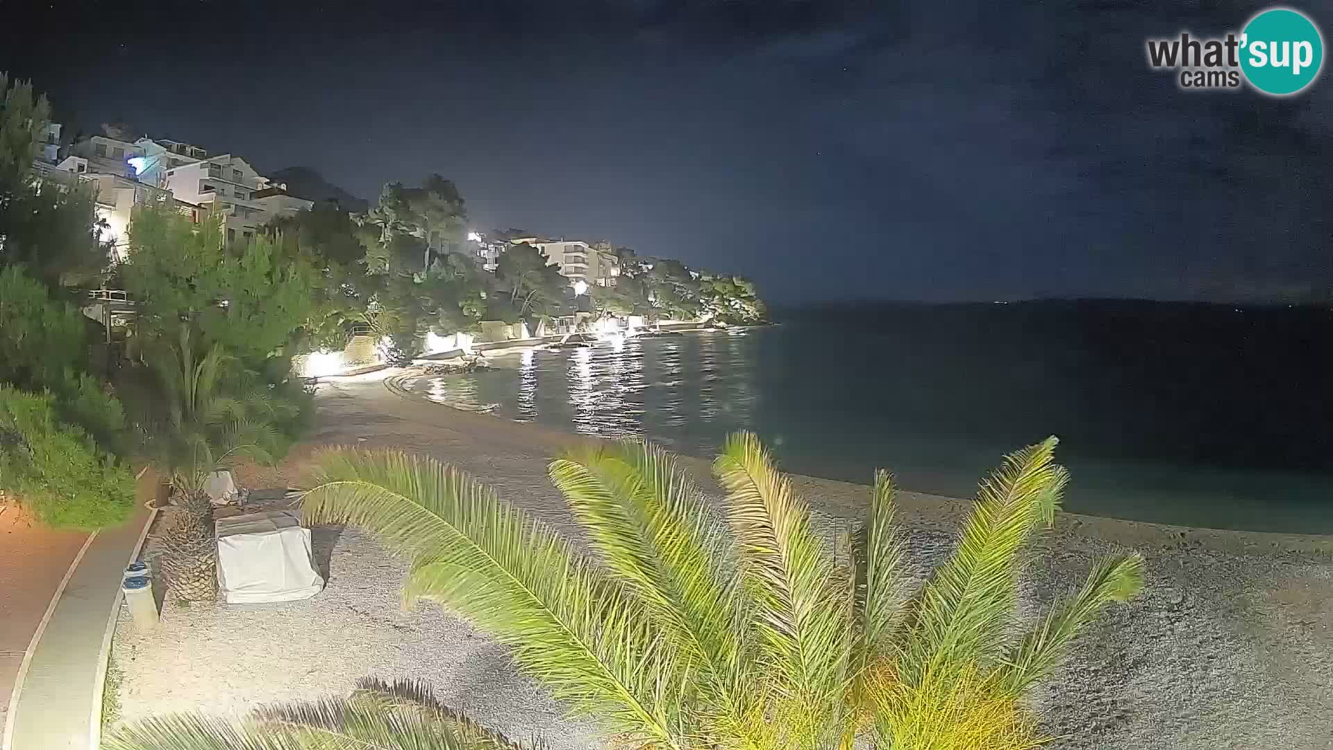 Webcam Playa Lučica Brela – Vista en directo de la costa adriática