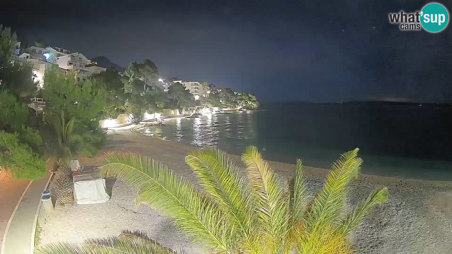 Webcam Playa Lučica Brela – Vista en directo de la costa adriática
