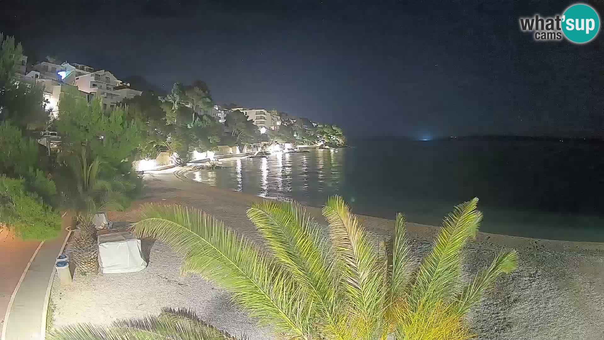 Webcam Playa Lučica Brela – Vista en directo de la costa adriática