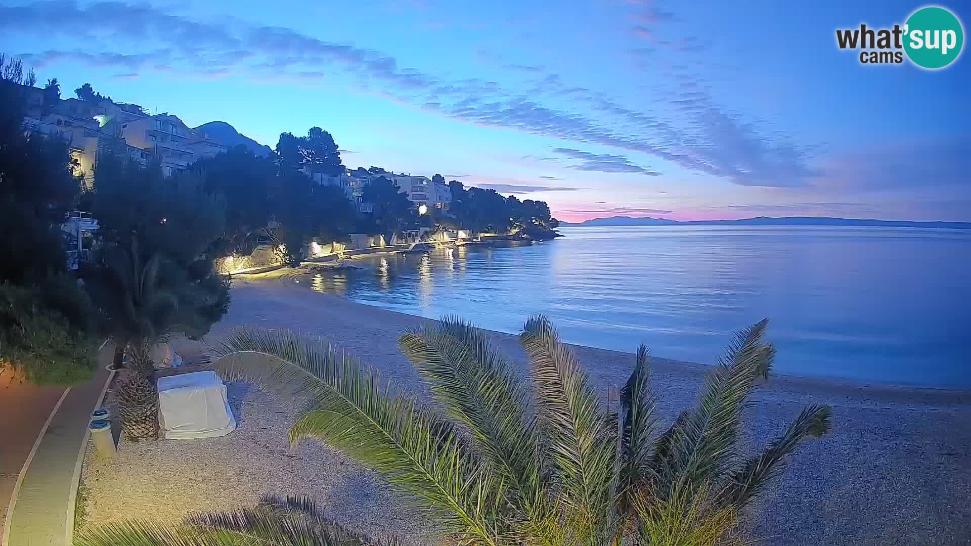 Webcam Lučica Beach Brela – Live View from the Adriatic Coast