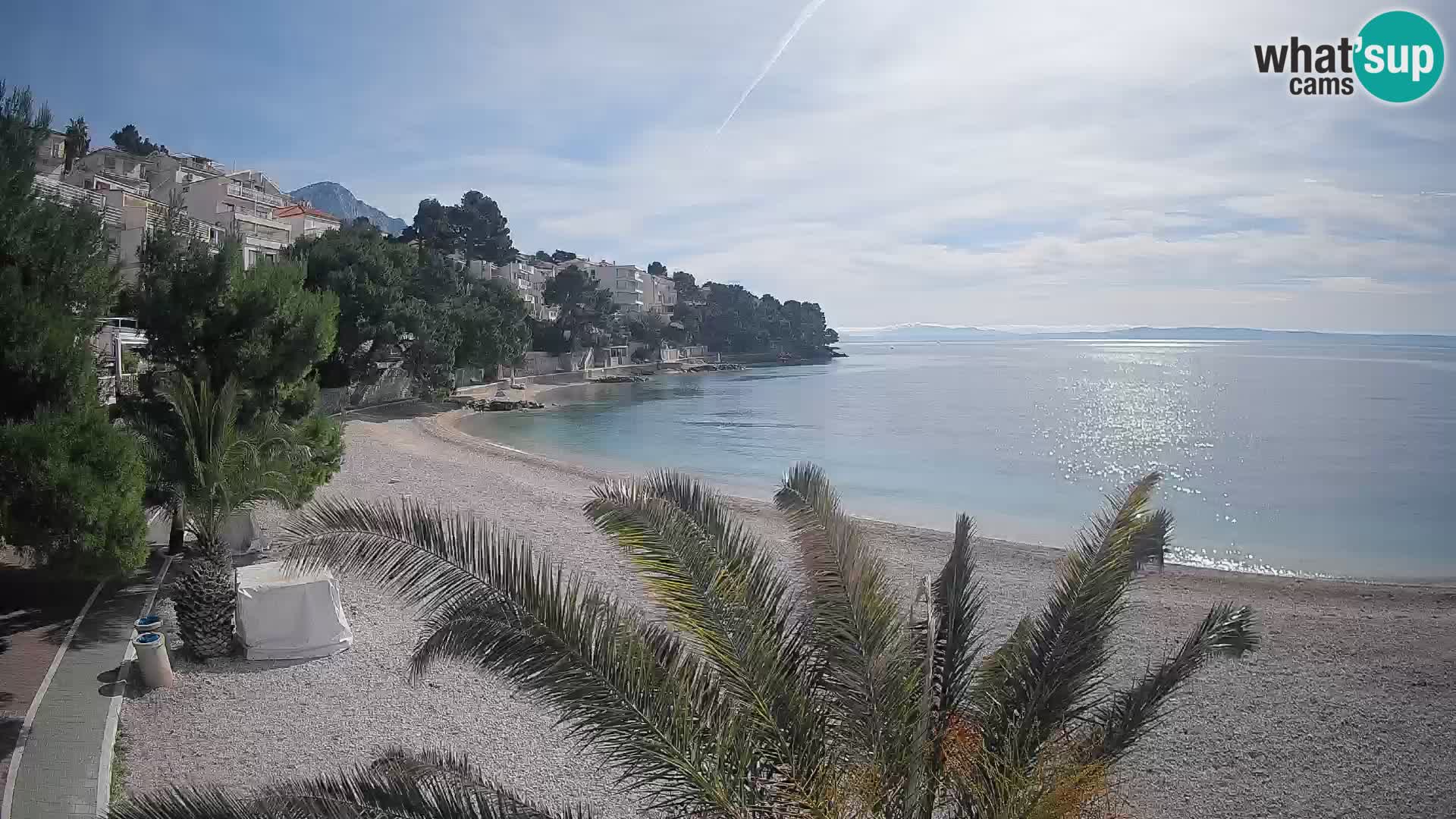 Webcam Playa Lučica Brela – Vista en directo de la costa adriática