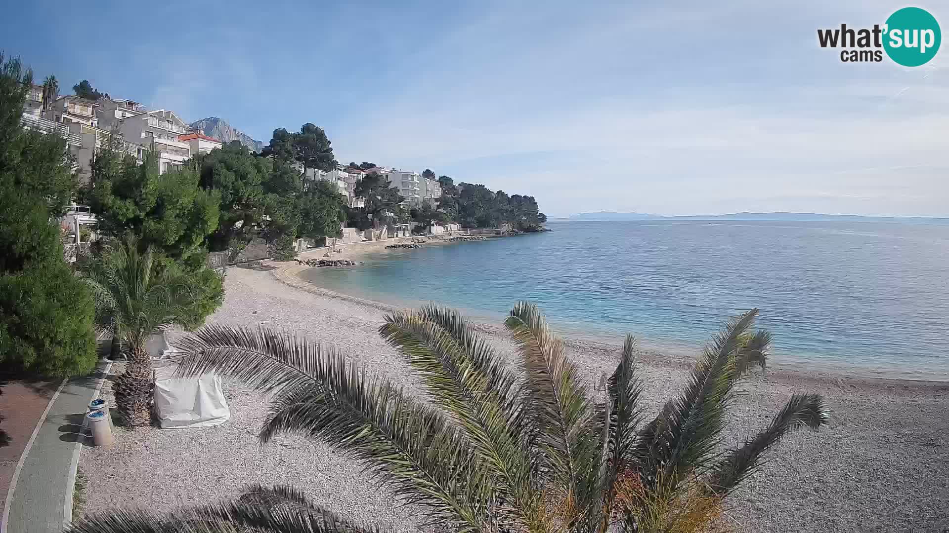 Webcam Lučica Beach Brela – Live View from the Adriatic Coast