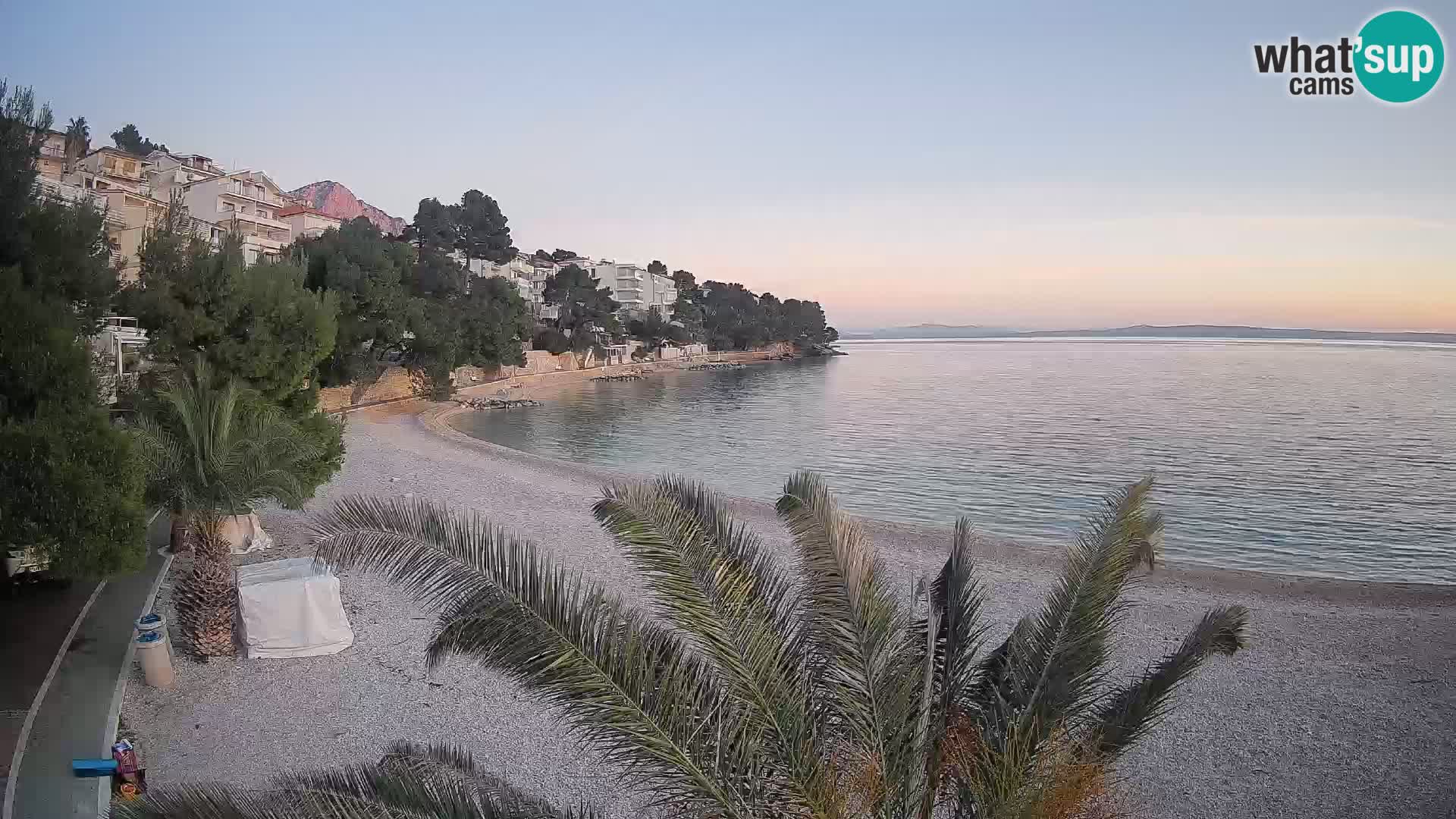 Webcam Lučica Beach Brela – Live View from the Adriatic Coast