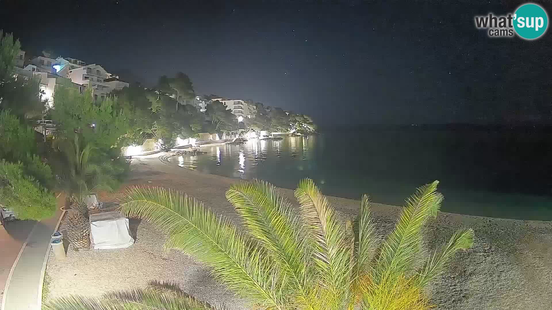 Webcam Playa Lučica Brela – Vista en directo de la costa adriática