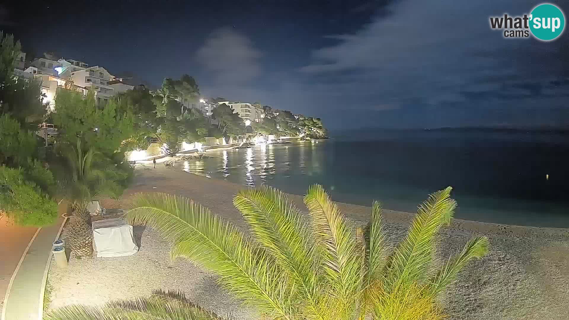 Spletna kamera Plaža Lučica Brela – Pogled v živo na Jadransko obalo