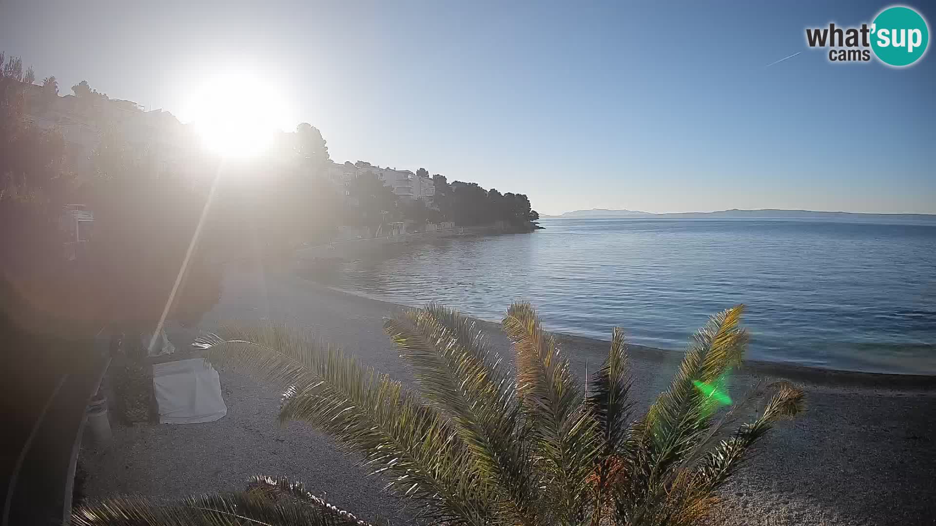Webcam Spiaggia Lučica Brela – Vista live sulla costa adriatica