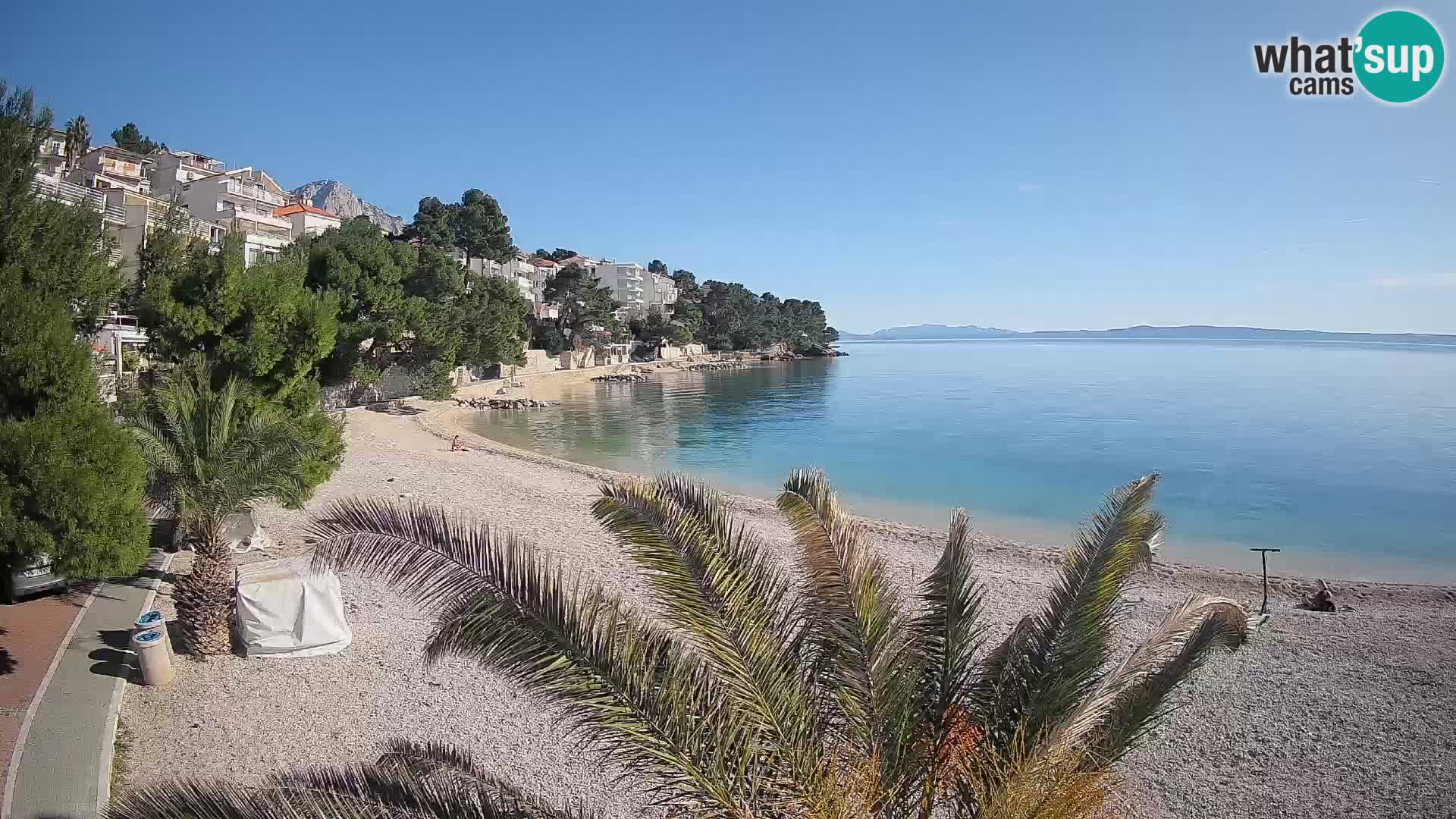 Webcam Playa Lučica Brela – Vista en directo de la costa adriática