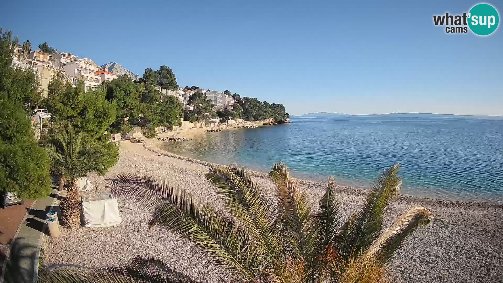 Webcam Lučica Beach Brela – Live View from the Adriatic Coast