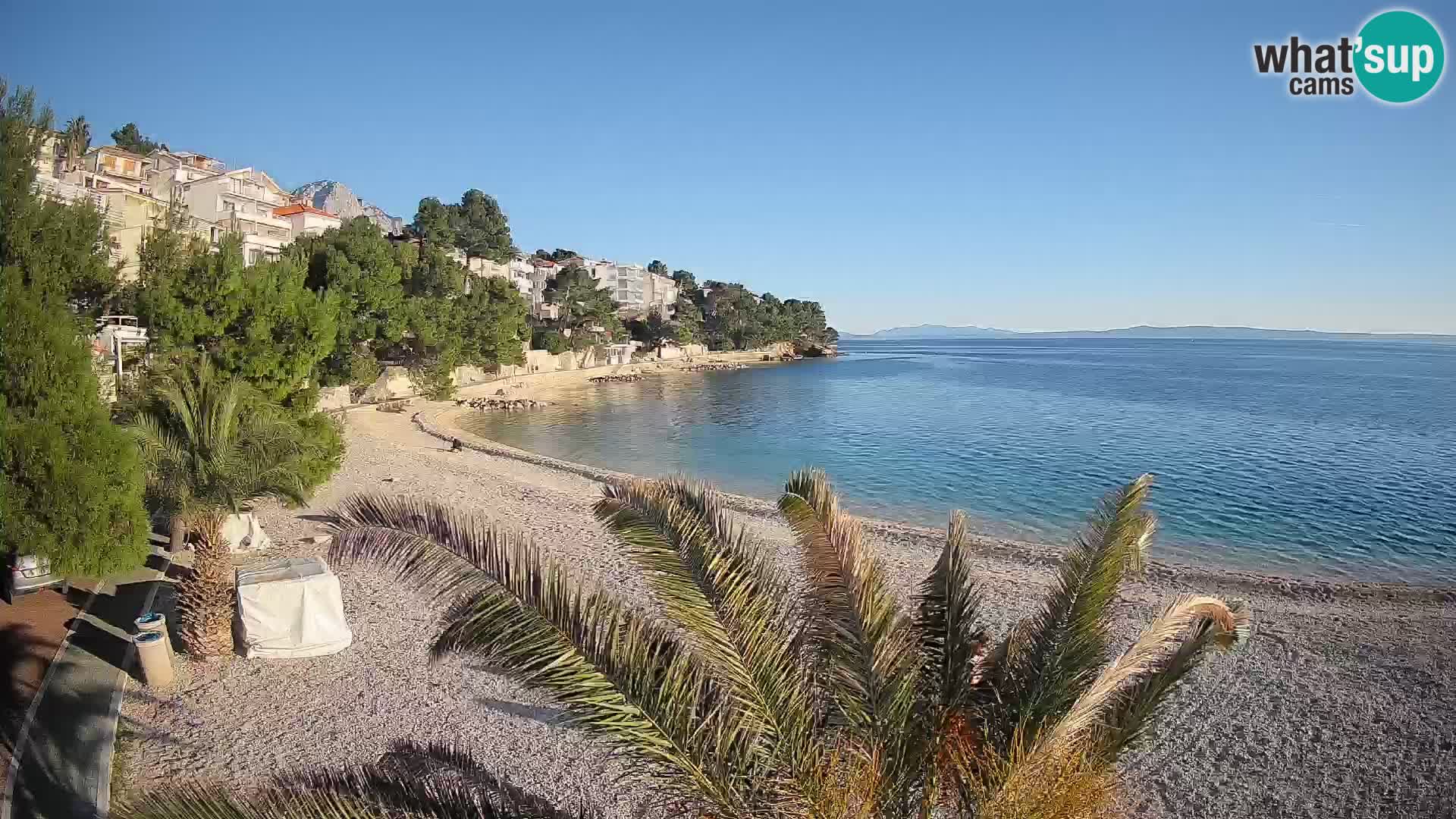 Webcam Playa Lučica Brela – Vista en directo de la costa adriática