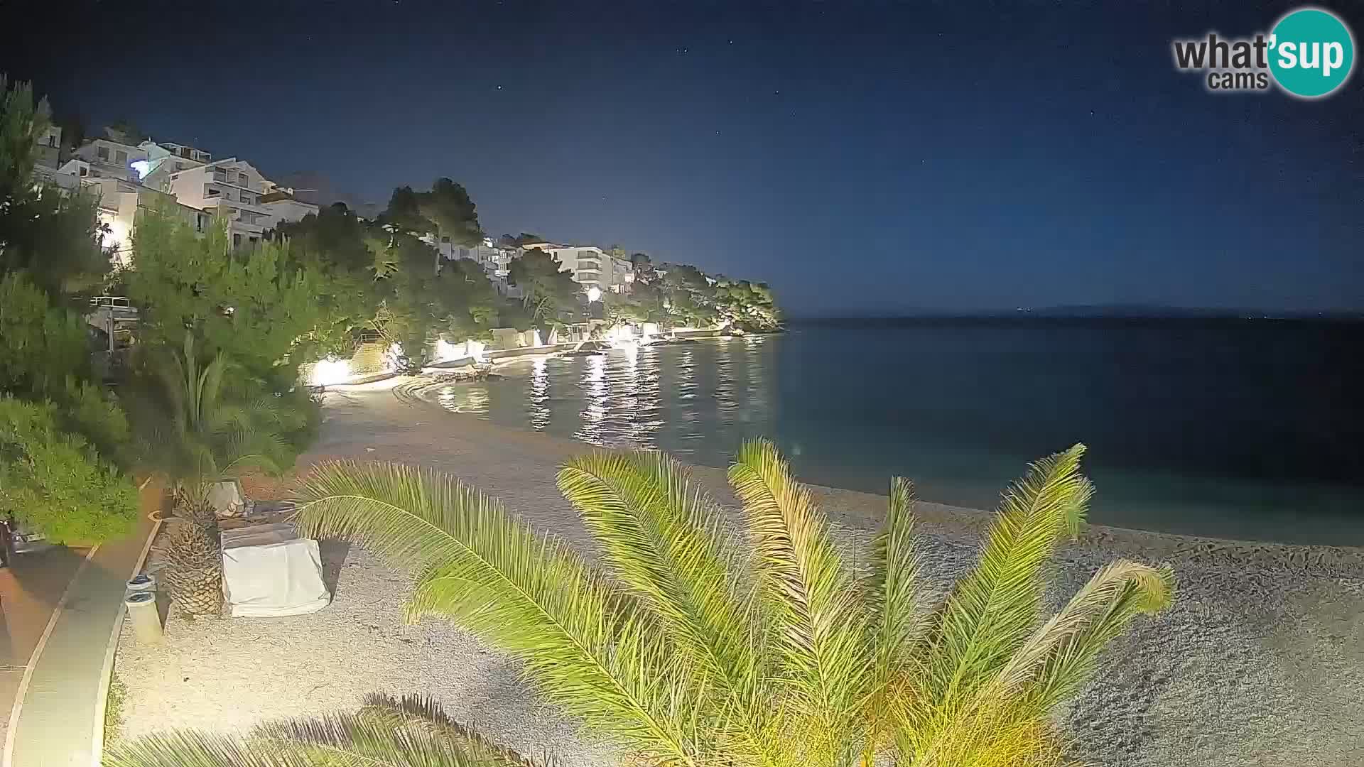 Webcam Spiaggia Lučica Brela – Vista live sulla costa adriatica