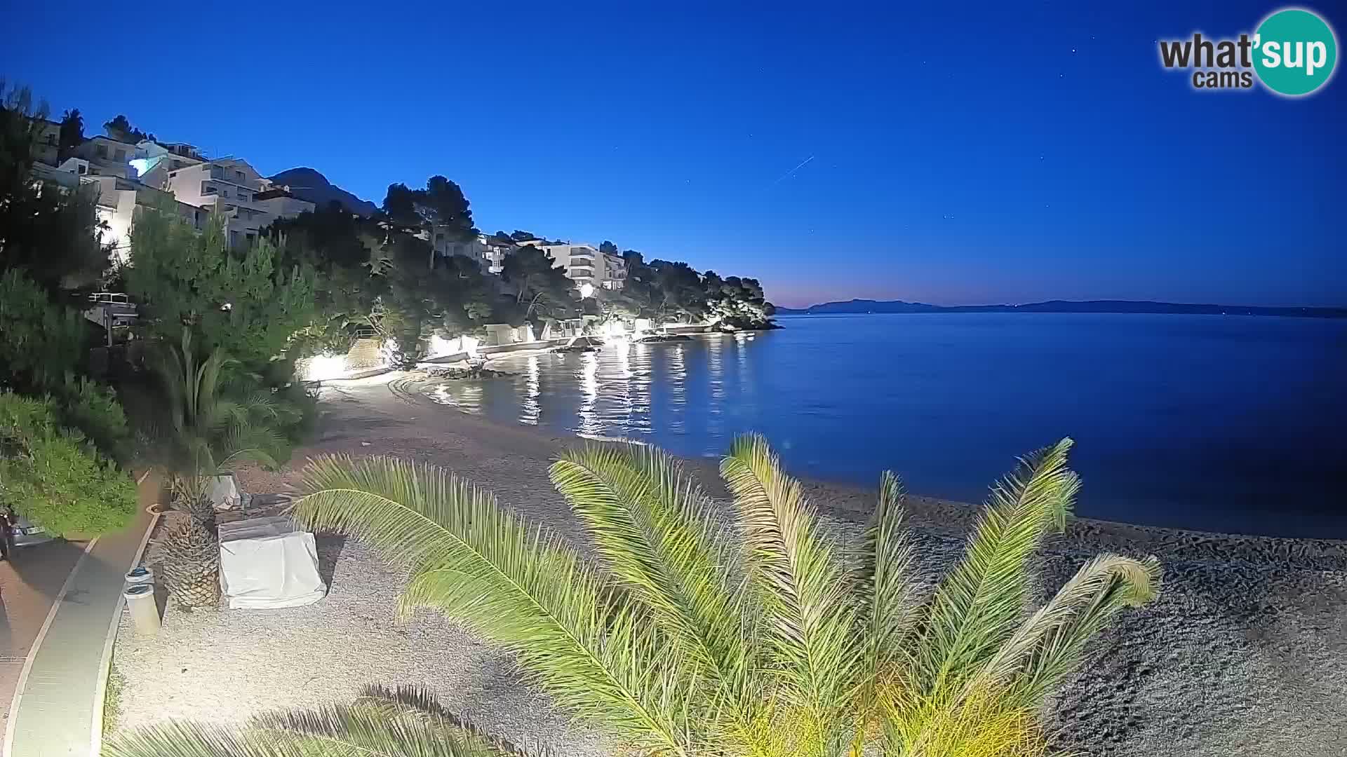 Webcam Spiaggia Lučica Brela – Vista live sulla costa adriatica