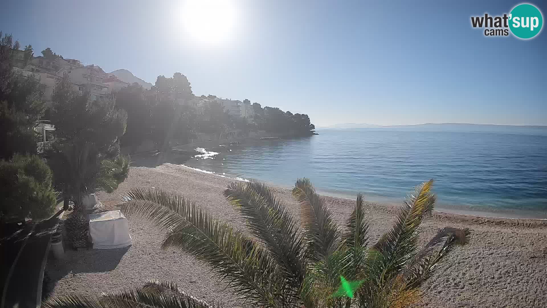 Webcam Plage Lučica Brela – Vue en direct sur la côte adriatique