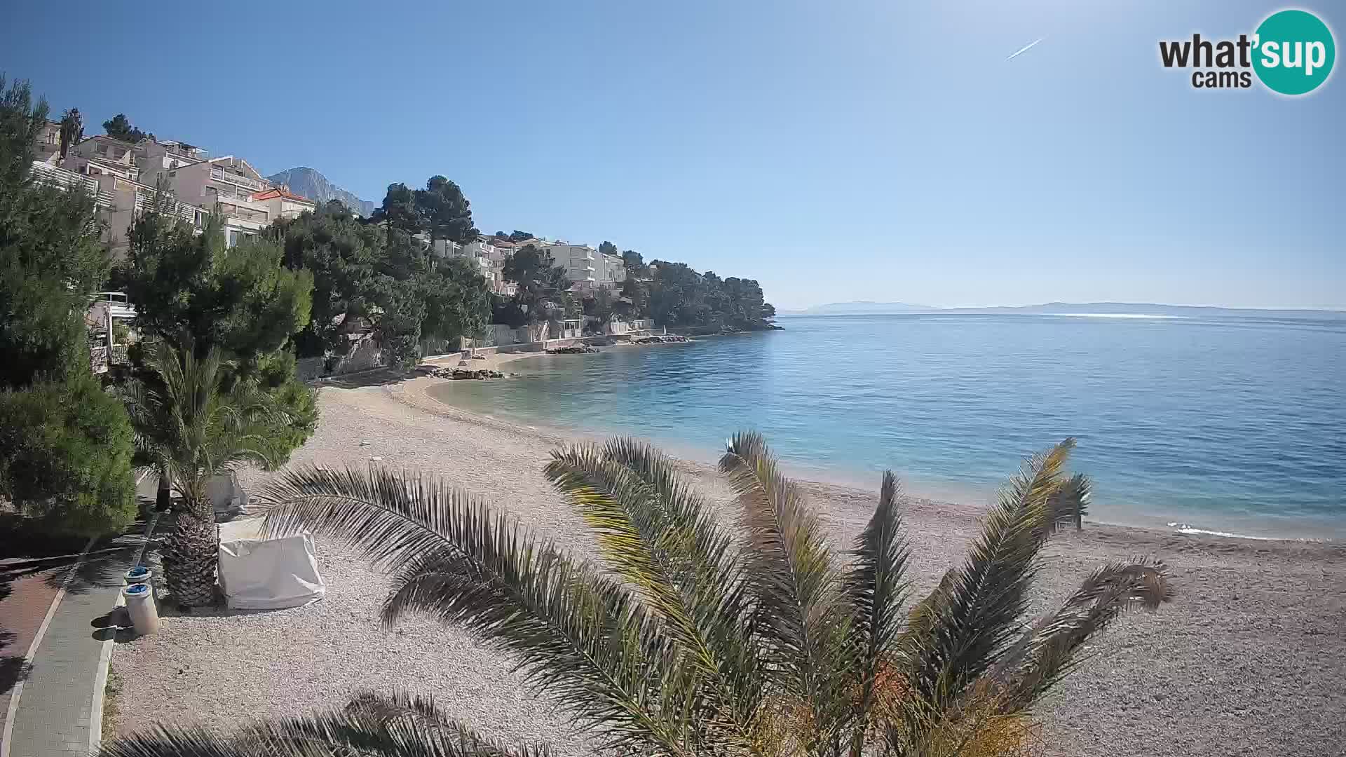 Webcam Plage Lučica Brela – Vue en direct sur la côte adriatique