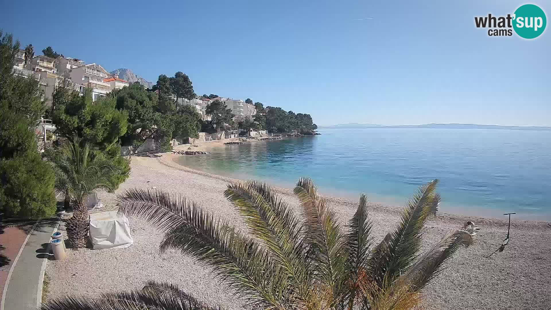 Webcam Lučica Beach Brela – Live View from the Adriatic Coast