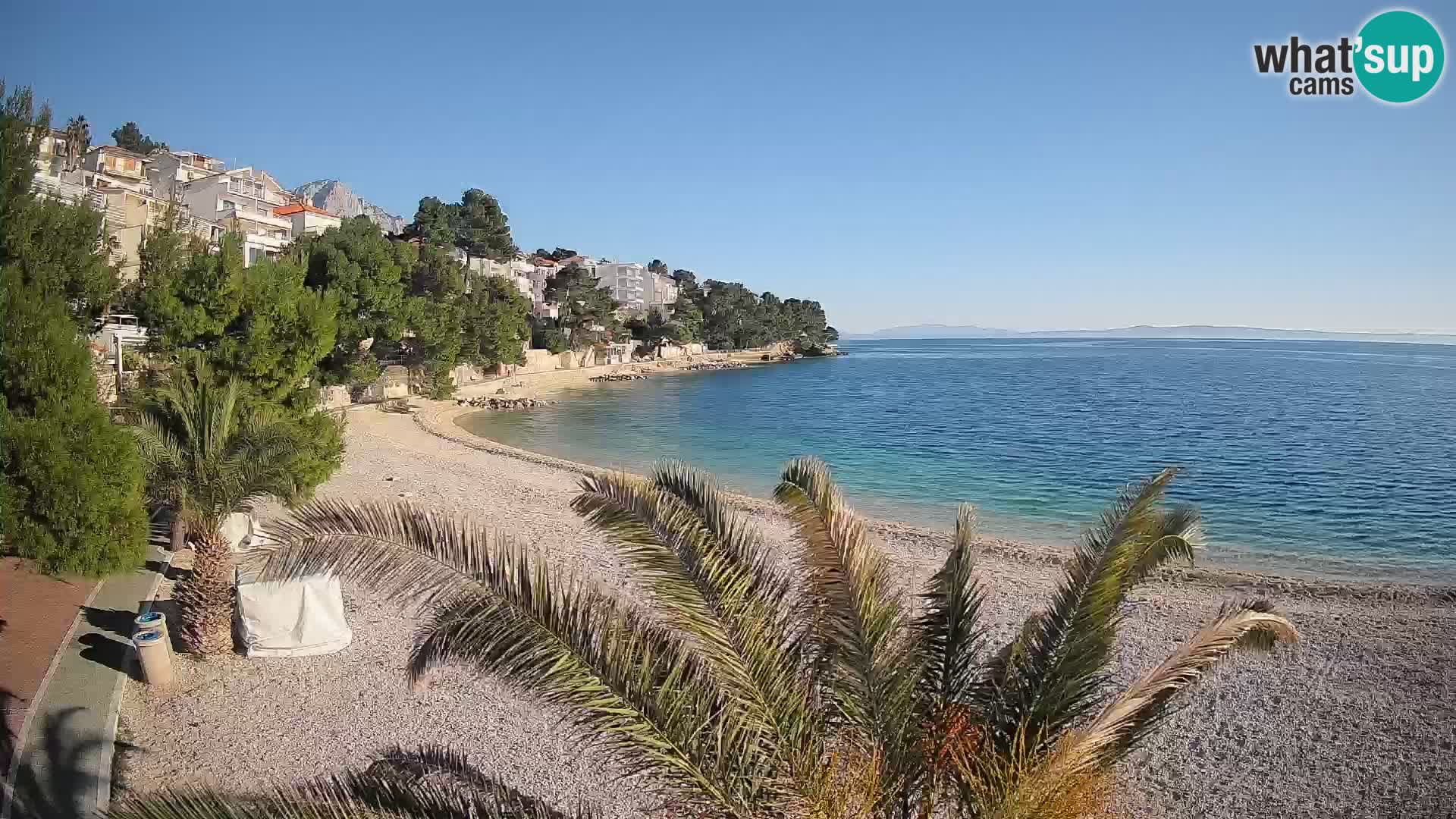 Webcam Lučica Beach Brela – Live View from the Adriatic Coast