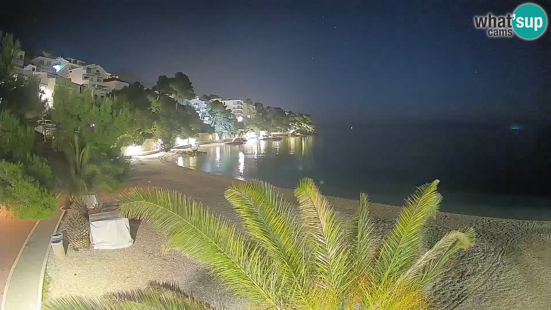Webcam Lučica Strand Beach Brela – Liveblick von der Adriaküste