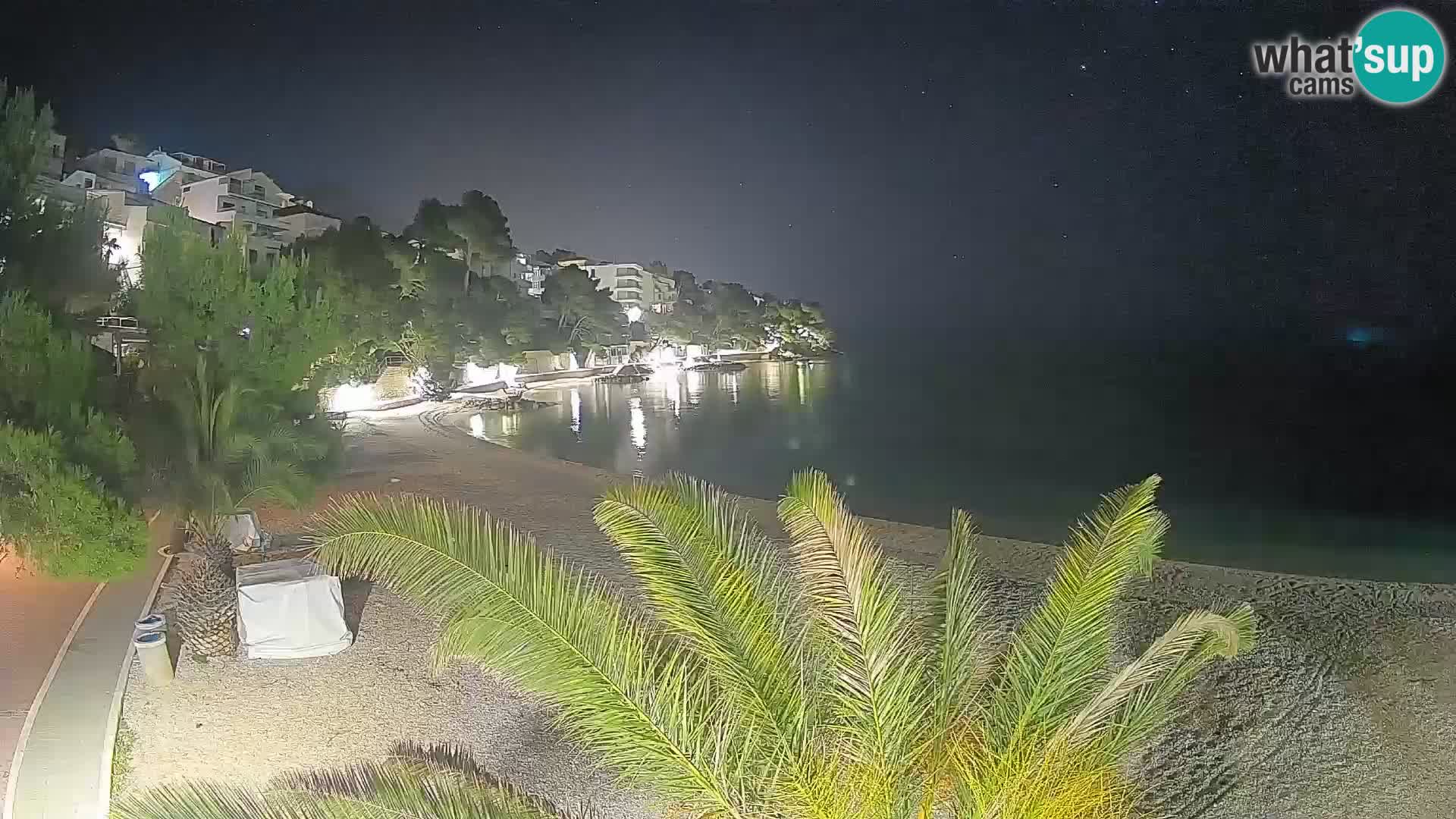 Webcam Plage Lučica Brela – Vue en direct sur la côte adriatique