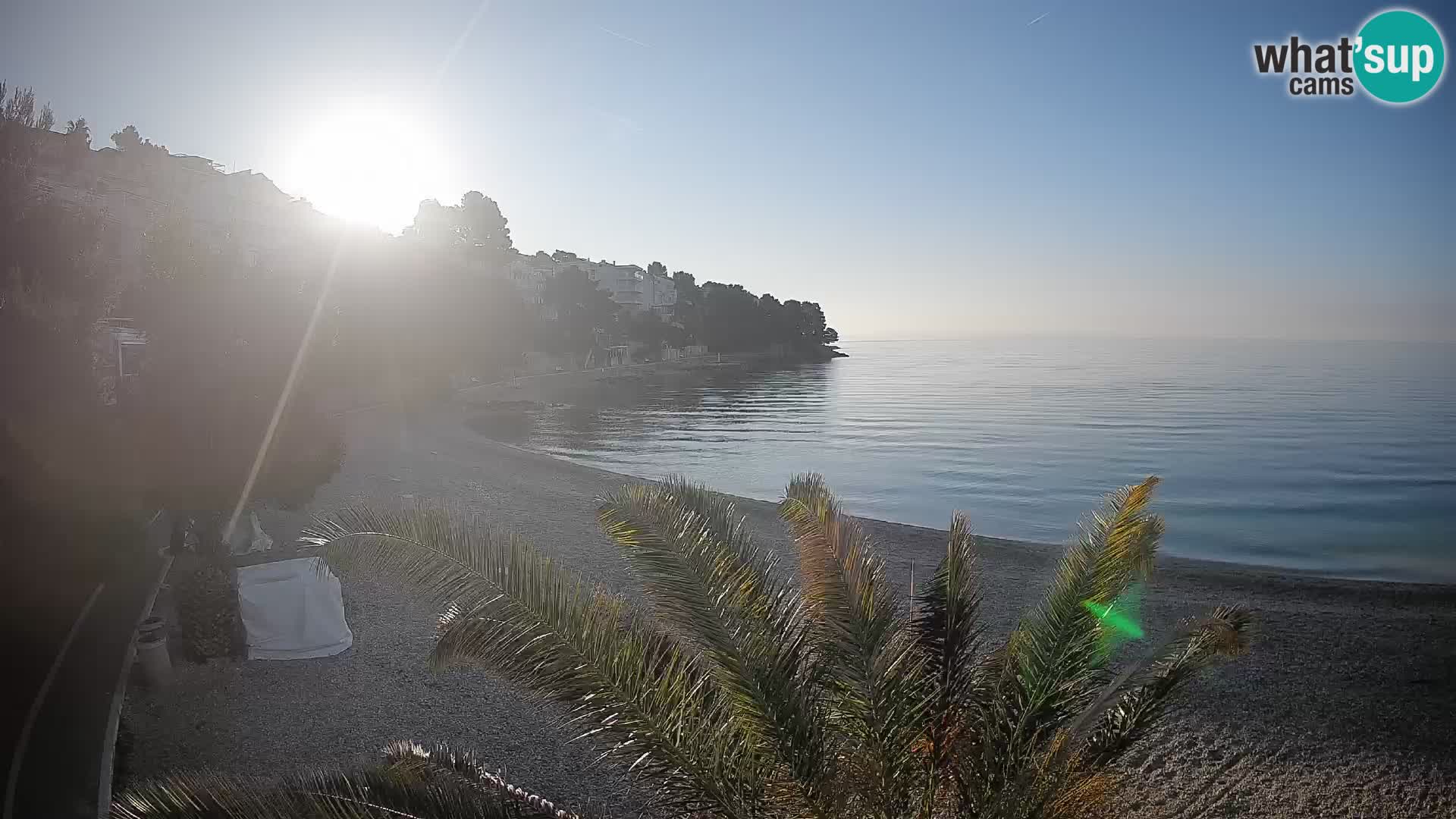Webcam Playa Lučica Brela – Vista en directo de la costa adriática