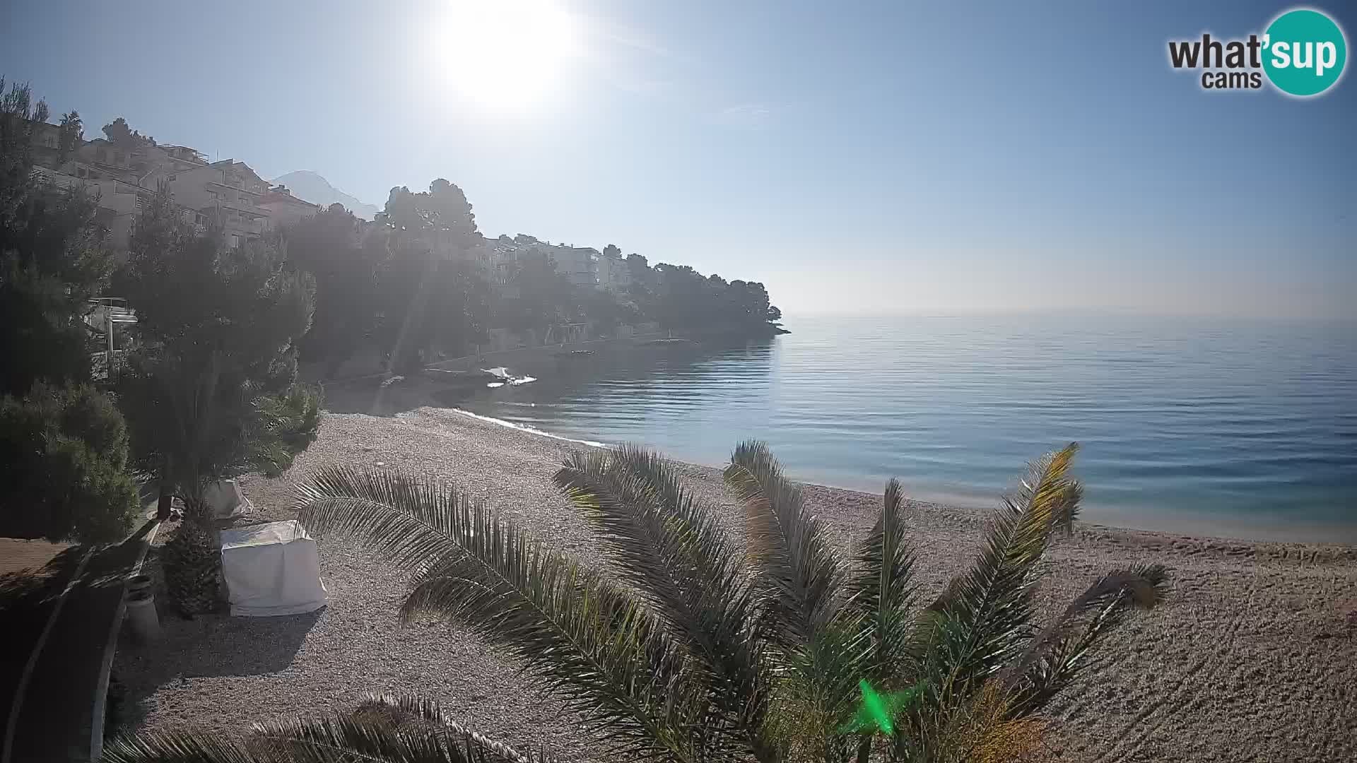 Webcam Lučica Strand Beach Brela – Liveblick von der Adriaküste