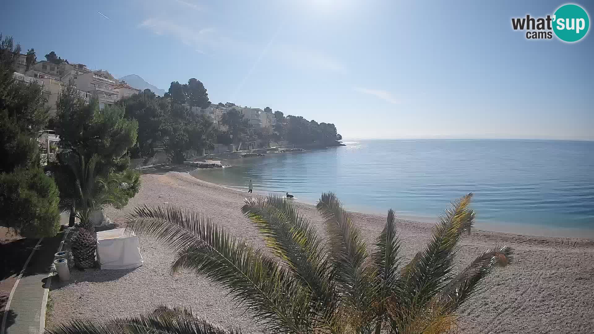 Webcam Playa Lučica Brela – Vista en directo de la costa adriática