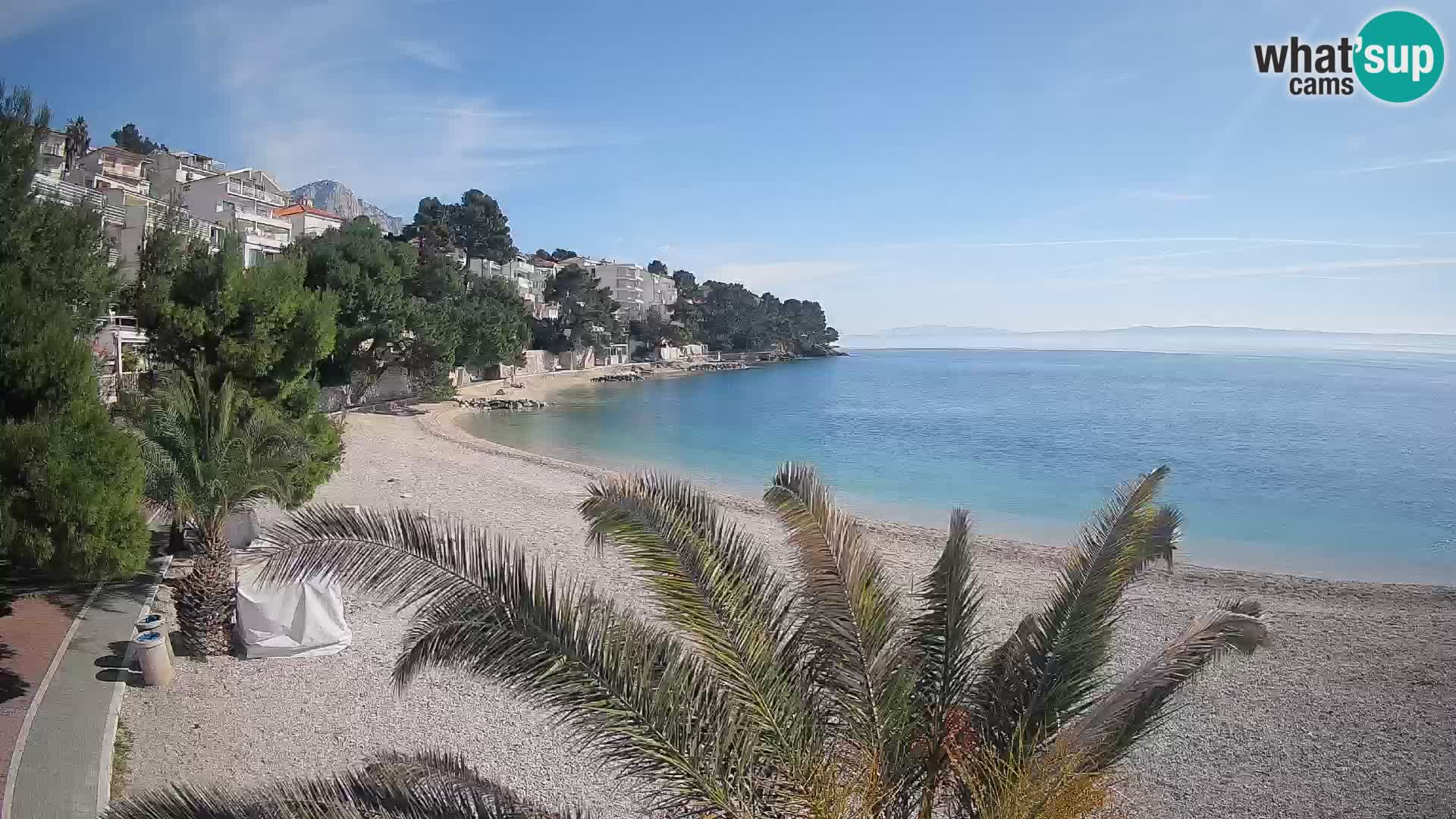 Webcam Playa Lučica Brela – Vista en directo de la costa adriática