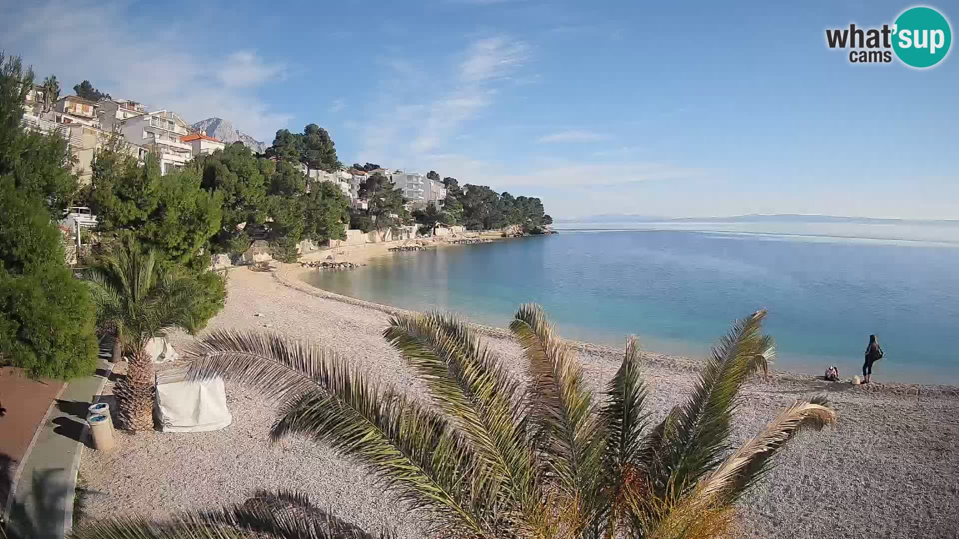 Webcam Spiaggia Lučica Brela – Vista live sulla costa adriatica