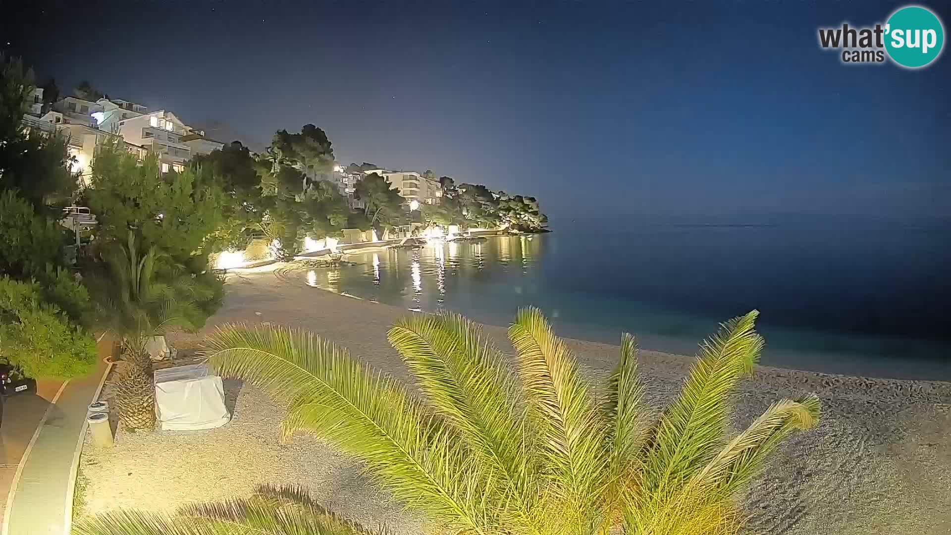 Webcam Spiaggia Lučica Brela – Vista live sulla costa adriatica