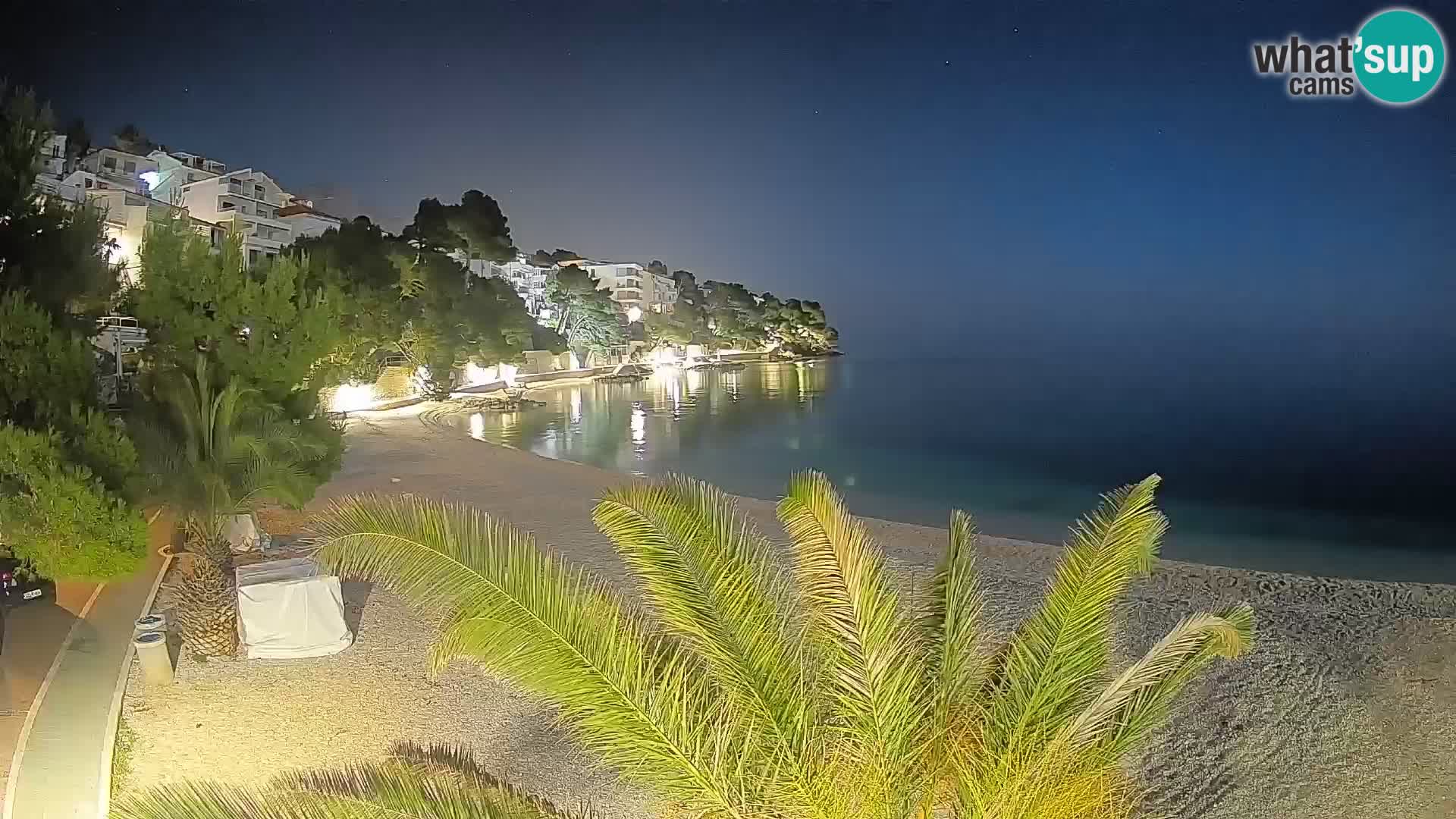Webcam Playa Lučica Brela – Vista en directo de la costa adriática