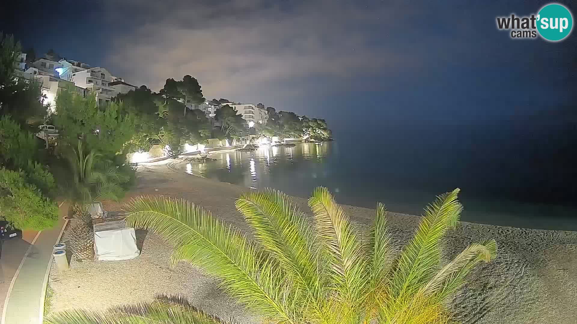 Webcam Spiaggia Lučica Brela – Vista live sulla costa adriatica