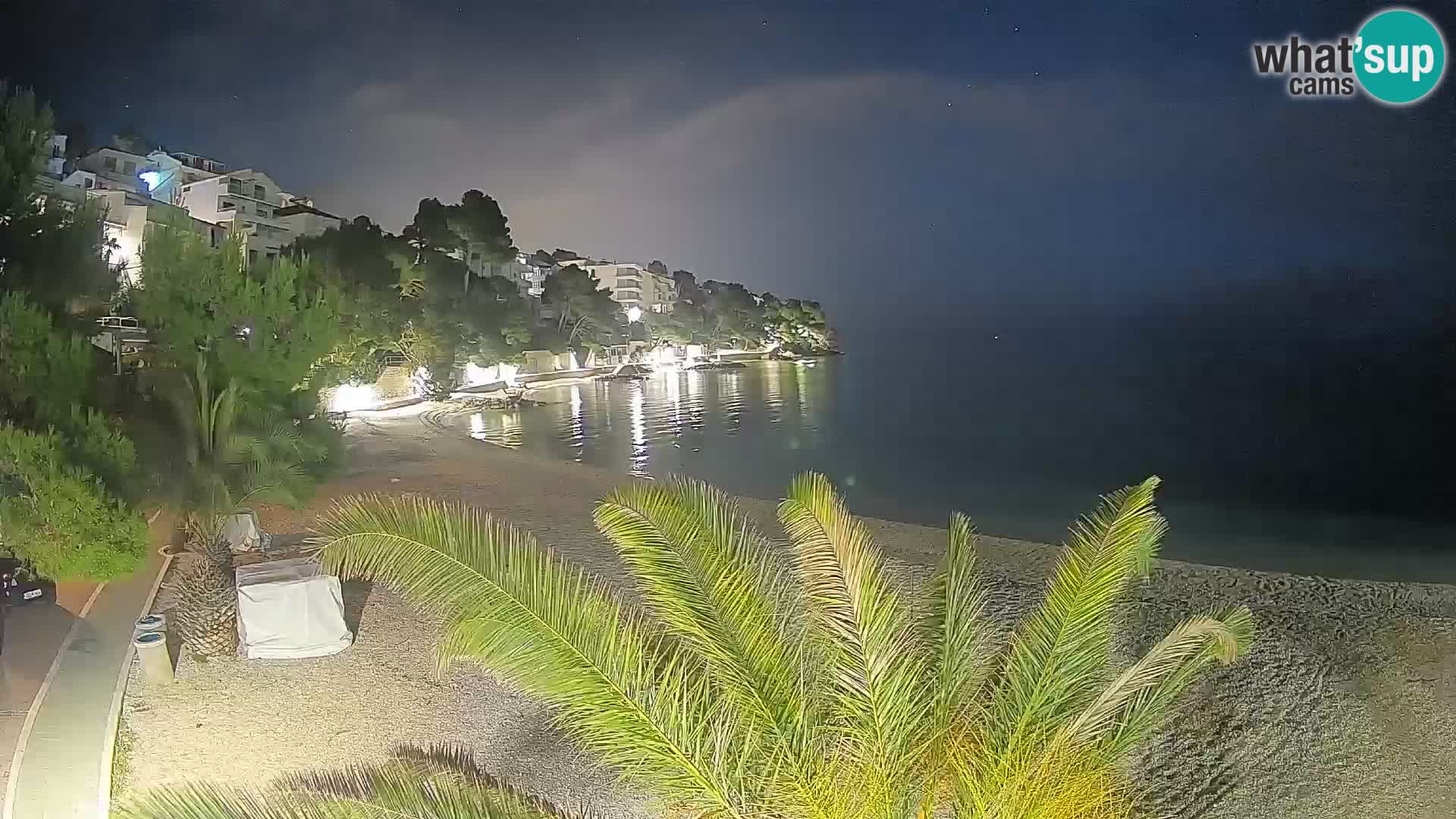 Webcam Plage Lučica Brela – Vue en direct sur la côte adriatique