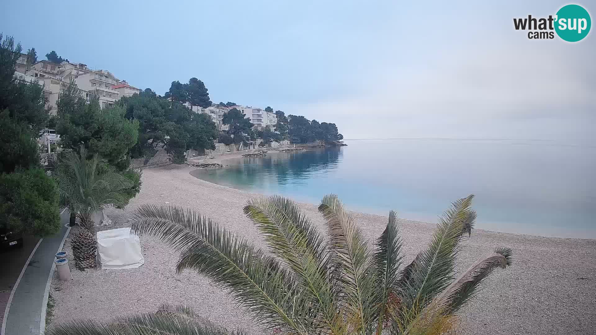 Webcam Spiaggia Lučica Brela – Vista live sulla costa adriatica