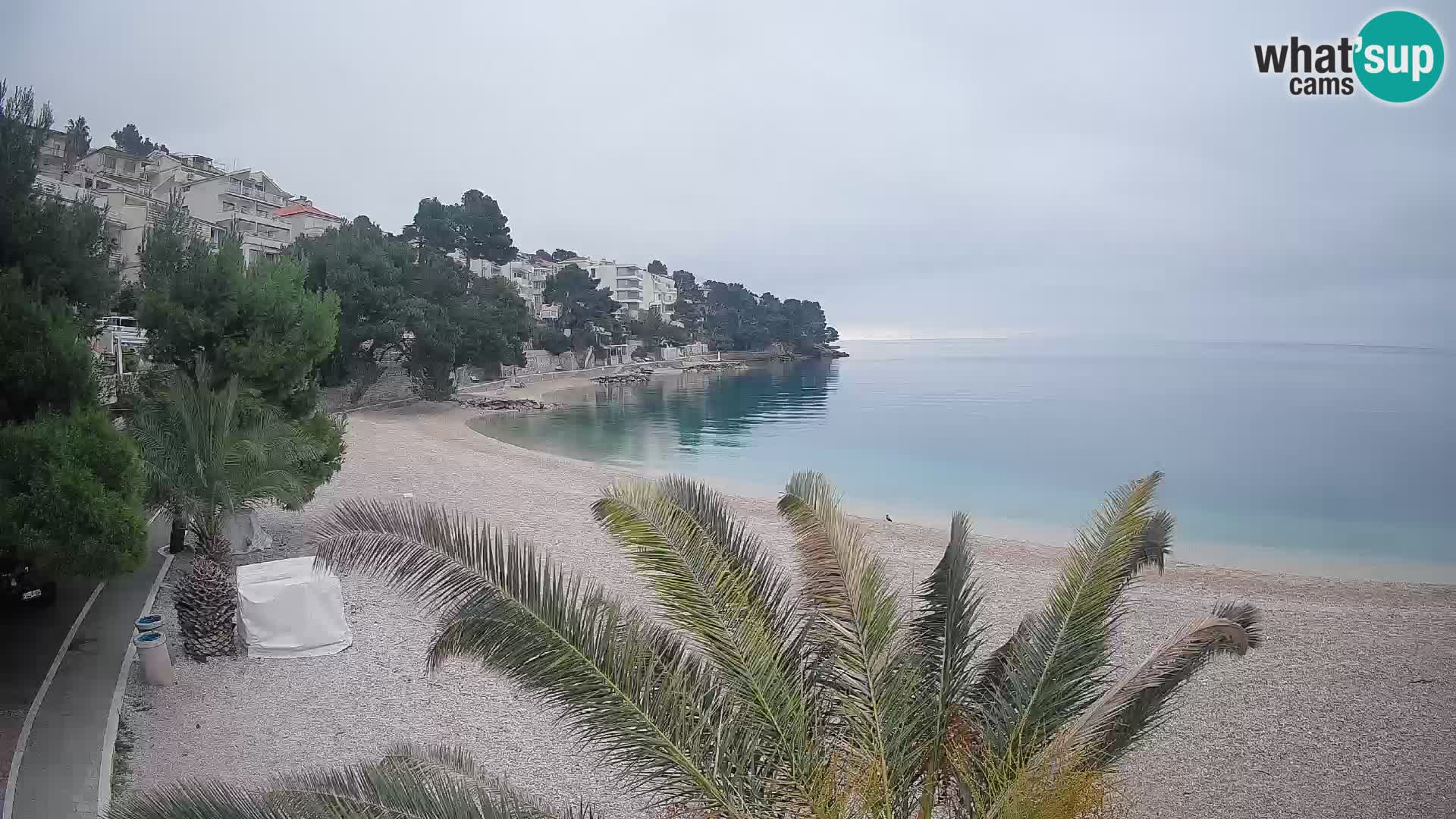 Webcam Plage Lučica Brela – Vue en direct sur la côte adriatique