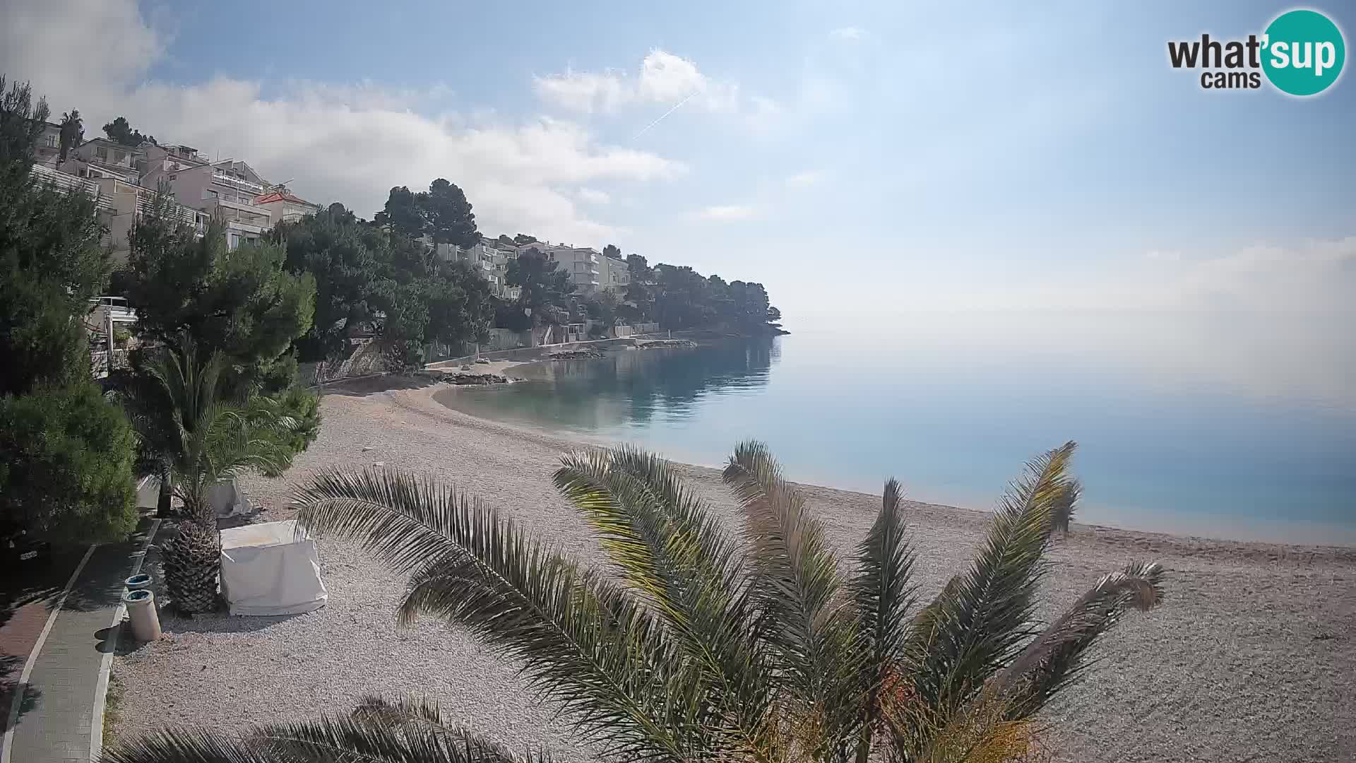 Webcam Spiaggia Lučica Brela – Vista live sulla costa adriatica