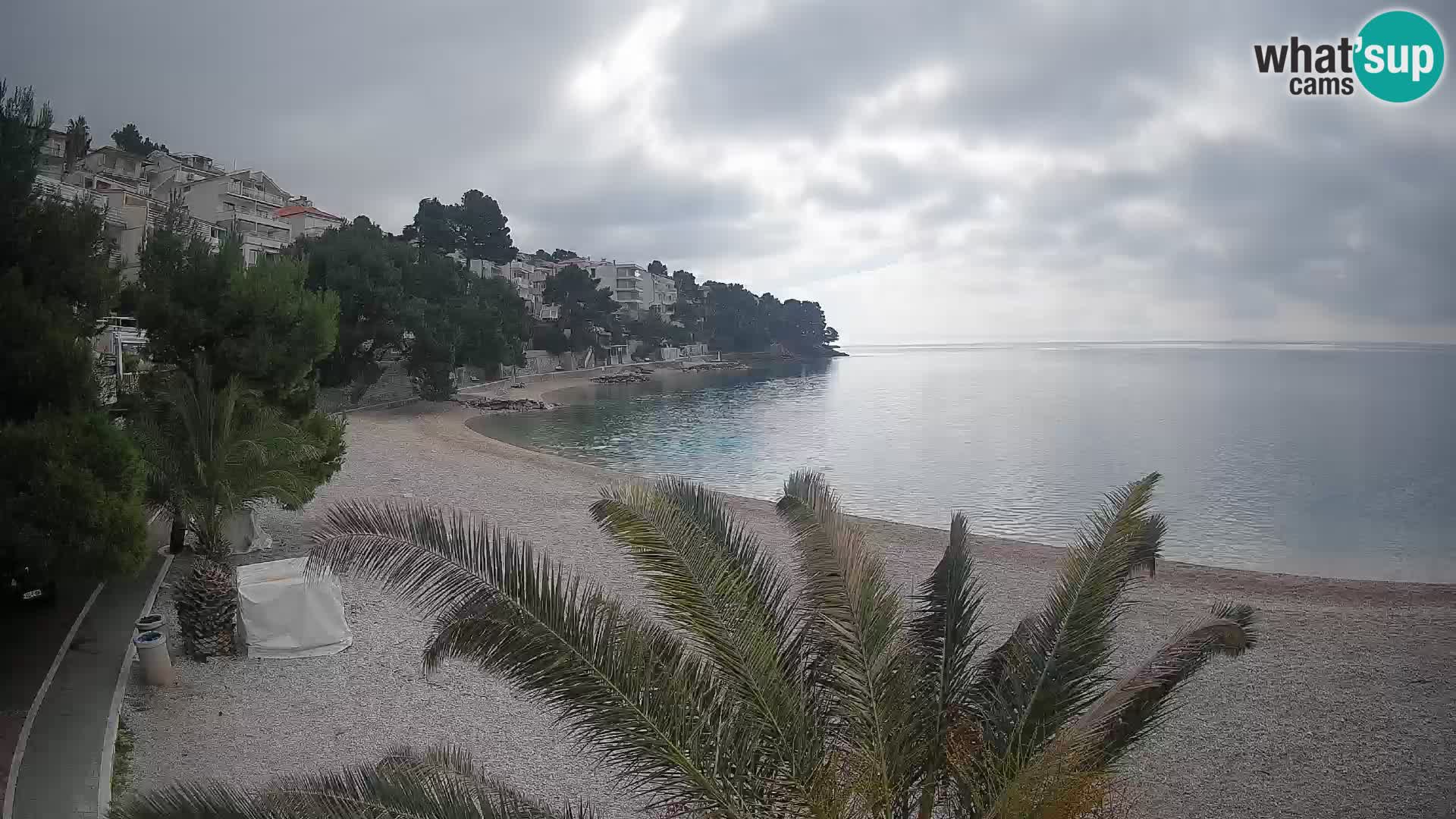 Webcam Spiaggia Lučica Brela – Vista live sulla costa adriatica