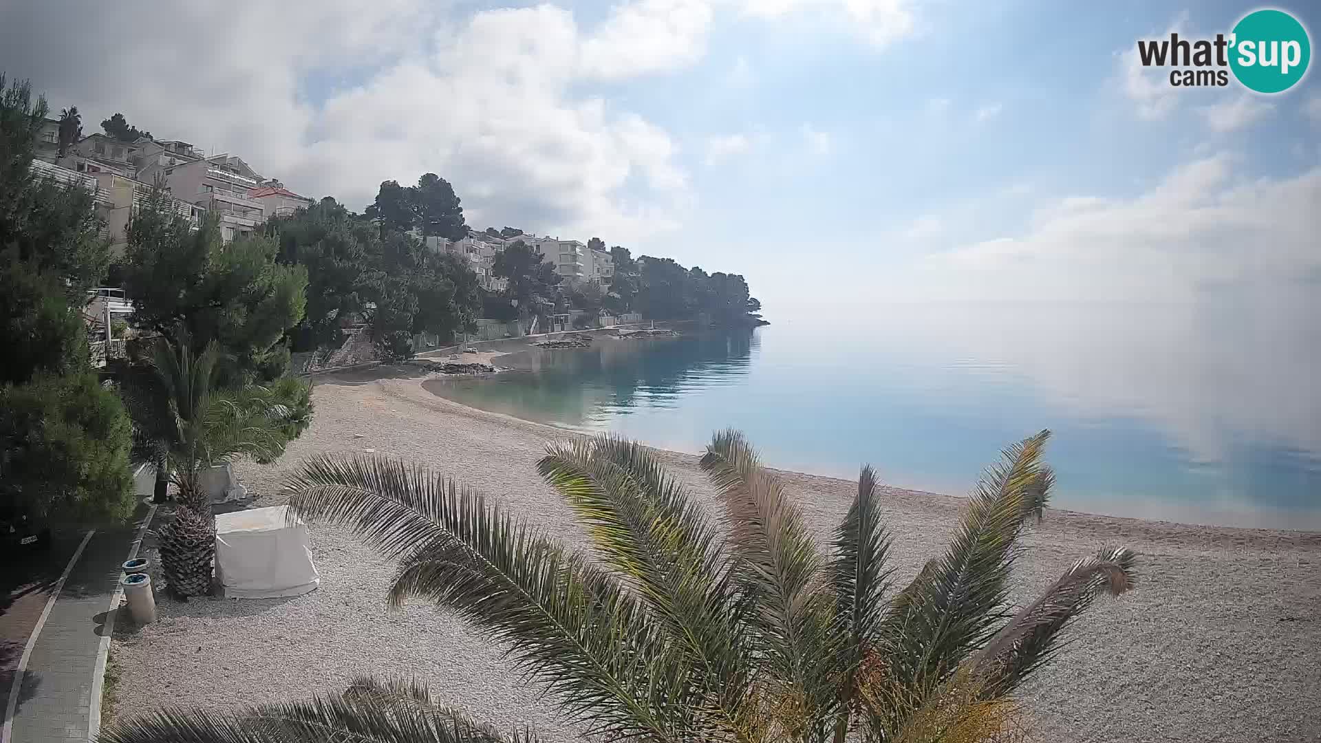 Webcam Lučica Strand Beach Brela – Liveblick von der Adriaküste