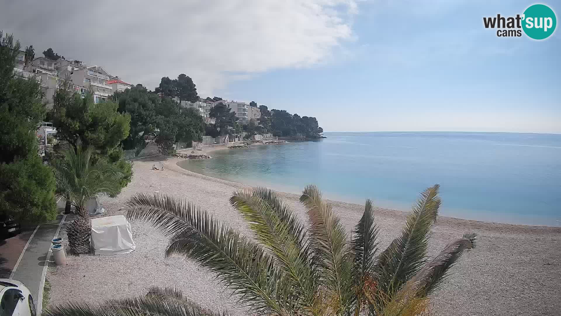 Webcam Spiaggia Lučica Brela – Vista live sulla costa adriatica