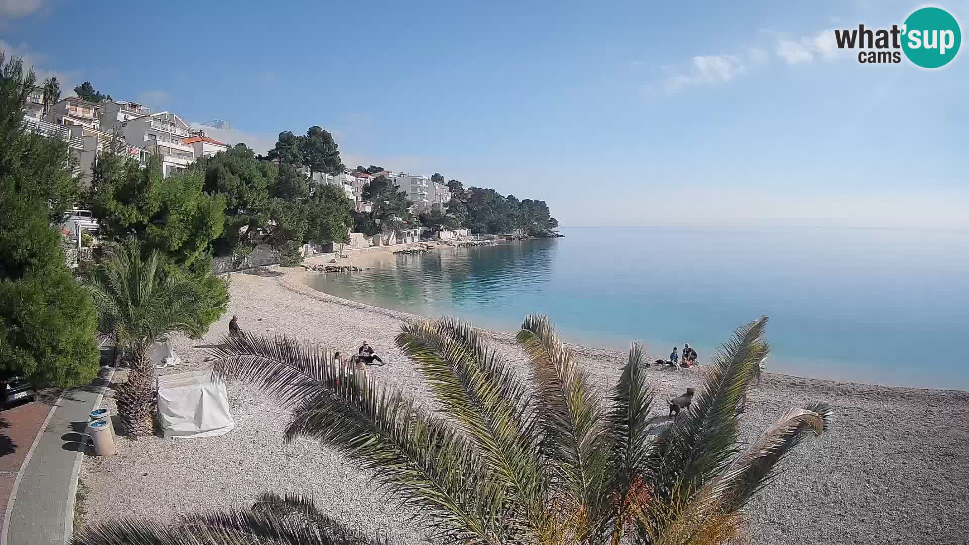 Webcam Playa Lučica Brela – Vista en directo de la costa adriática