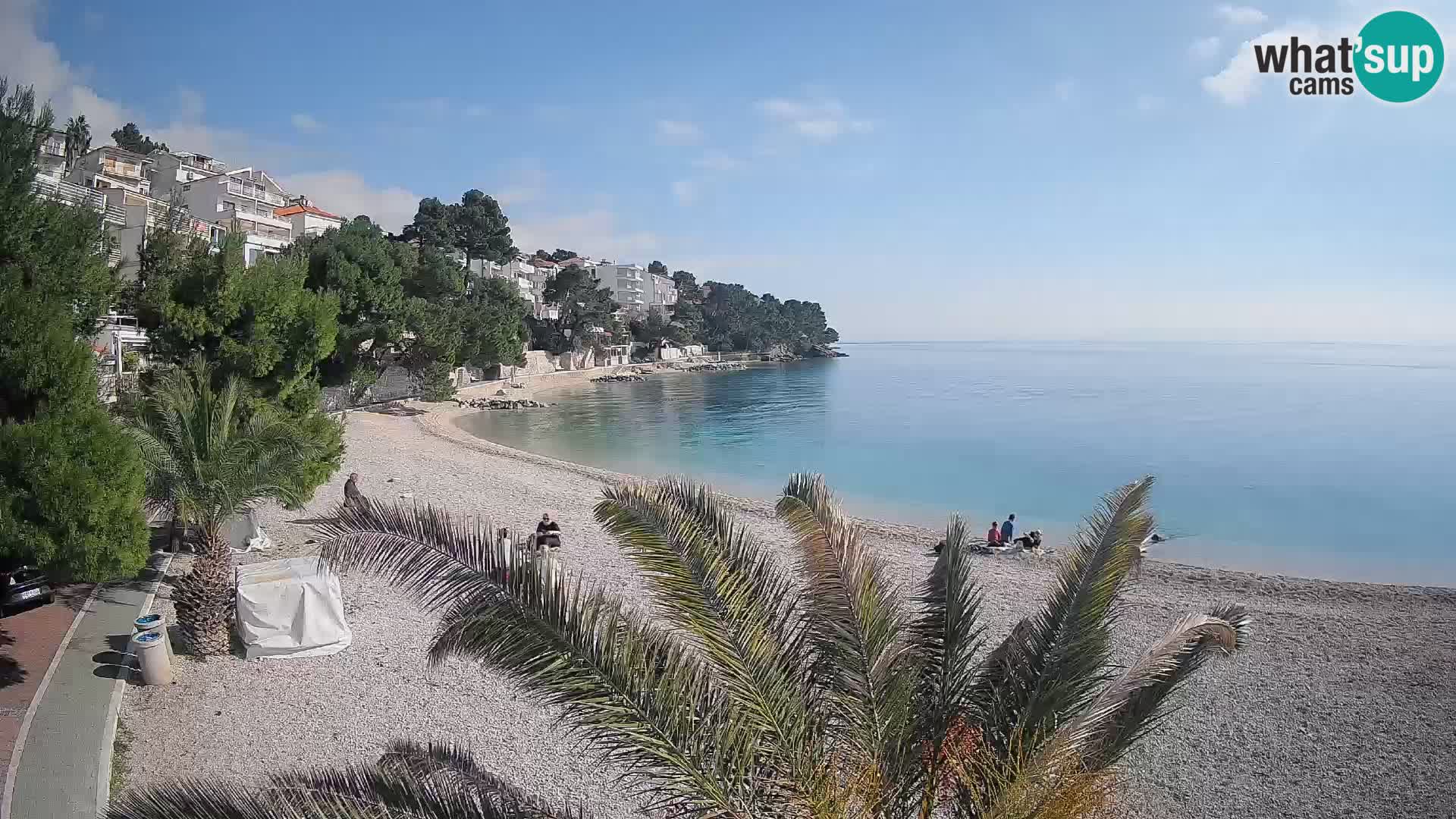 Webcam Playa Lučica Brela – Vista en directo de la costa adriática