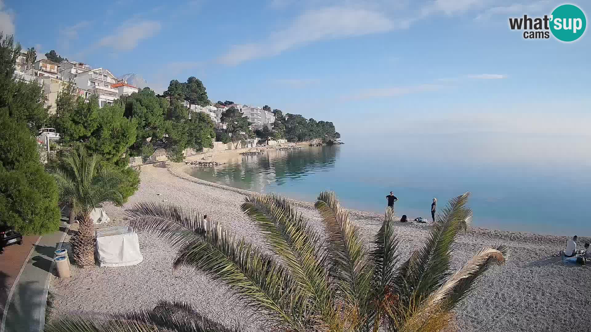 Webcam Spiaggia Lučica Brela – Vista live sulla costa adriatica