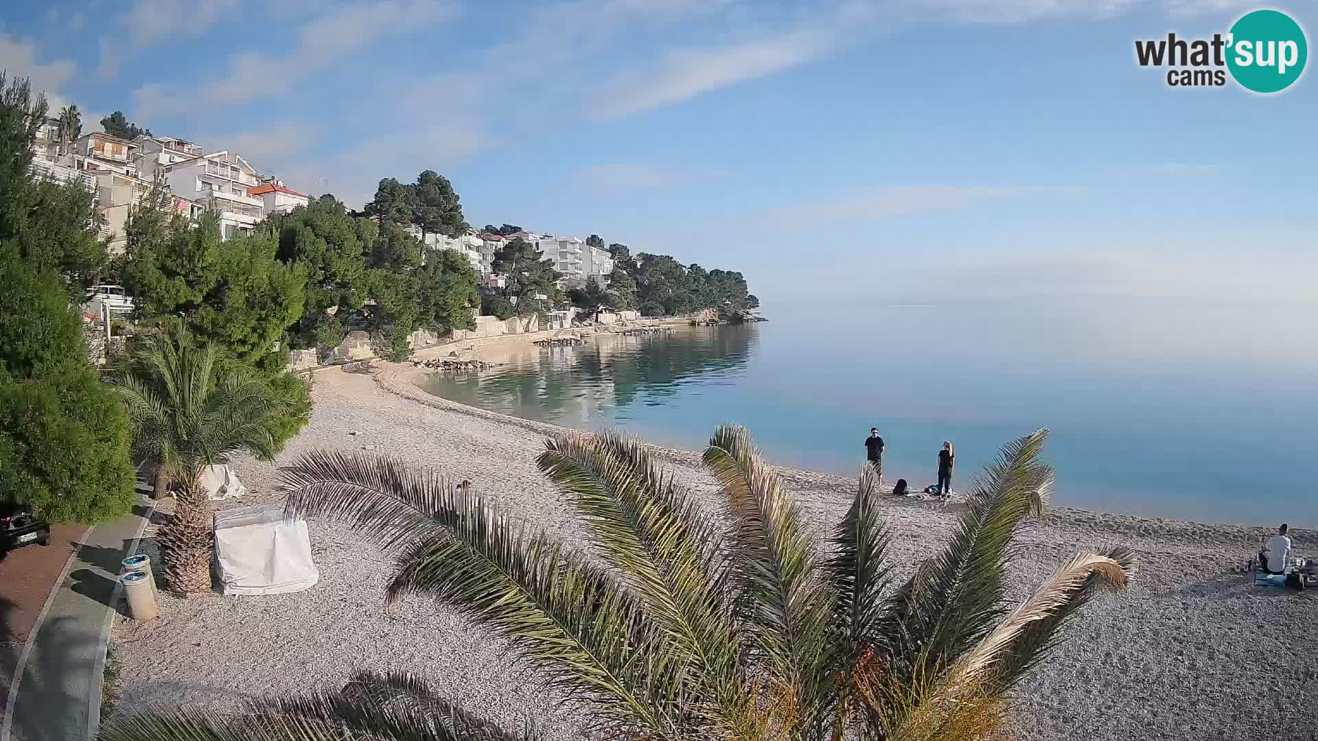 Webcam Lučica Strand Beach Brela – Liveblick von der Adriaküste