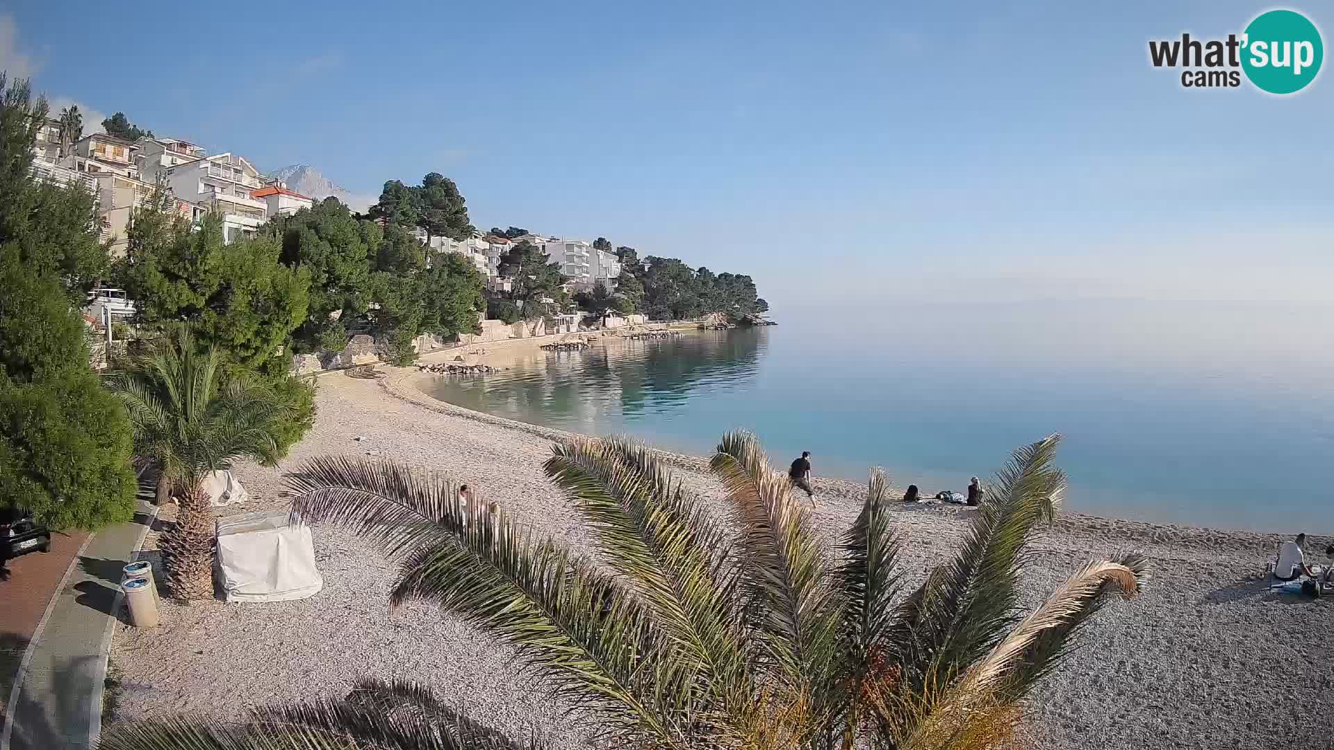 Webcam Plage Lučica Brela – Vue en direct sur la côte adriatique