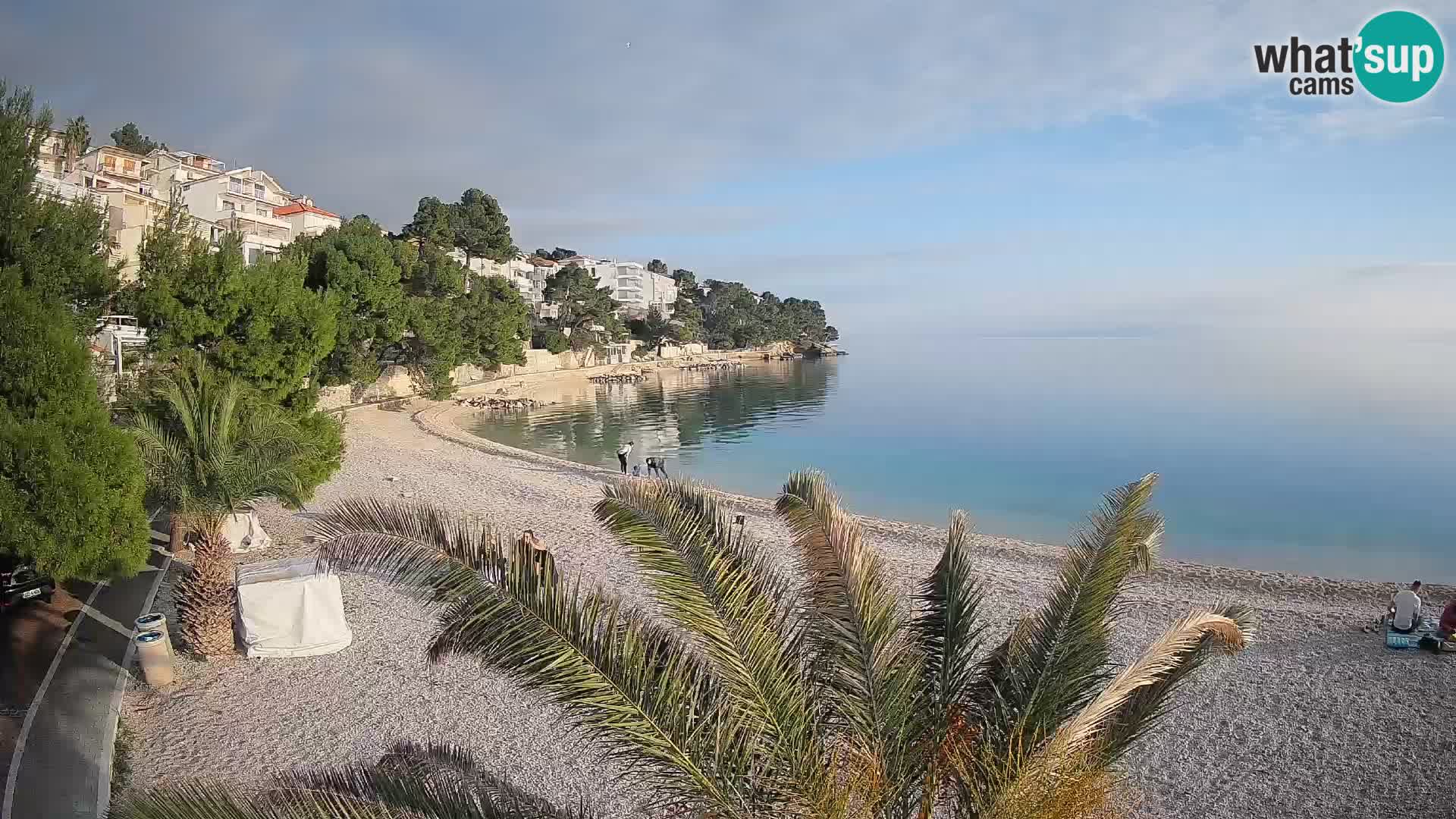 Webcam Plage Lučica Brela – Vue en direct sur la côte adriatique