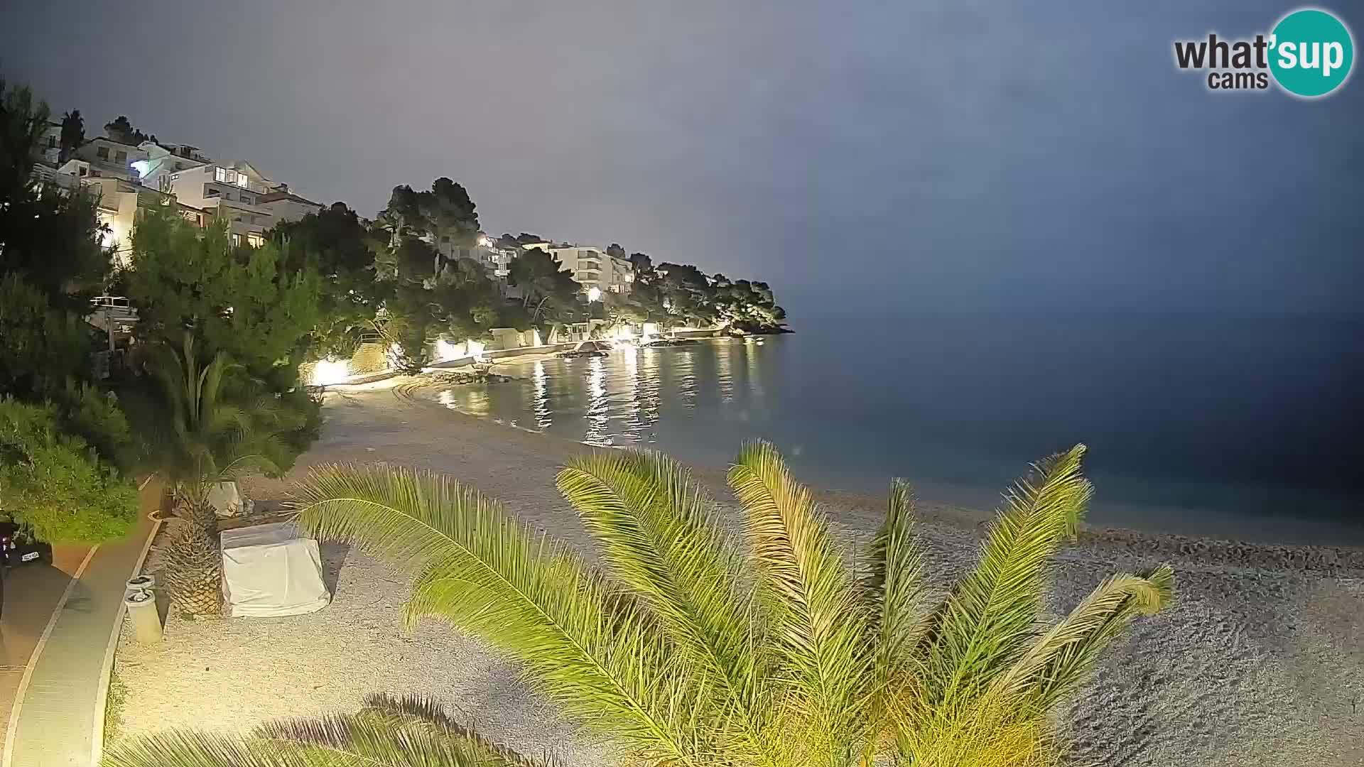 Webcam Lučica Strand Beach Brela – Liveblick von der Adriaküste