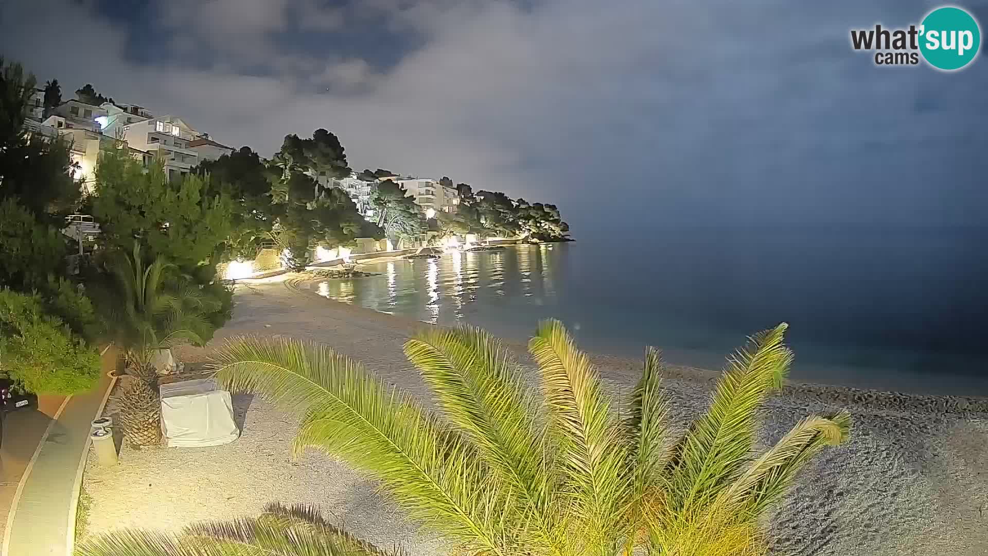 Webcam Plage Lučica Brela – Vue en direct sur la côte adriatique